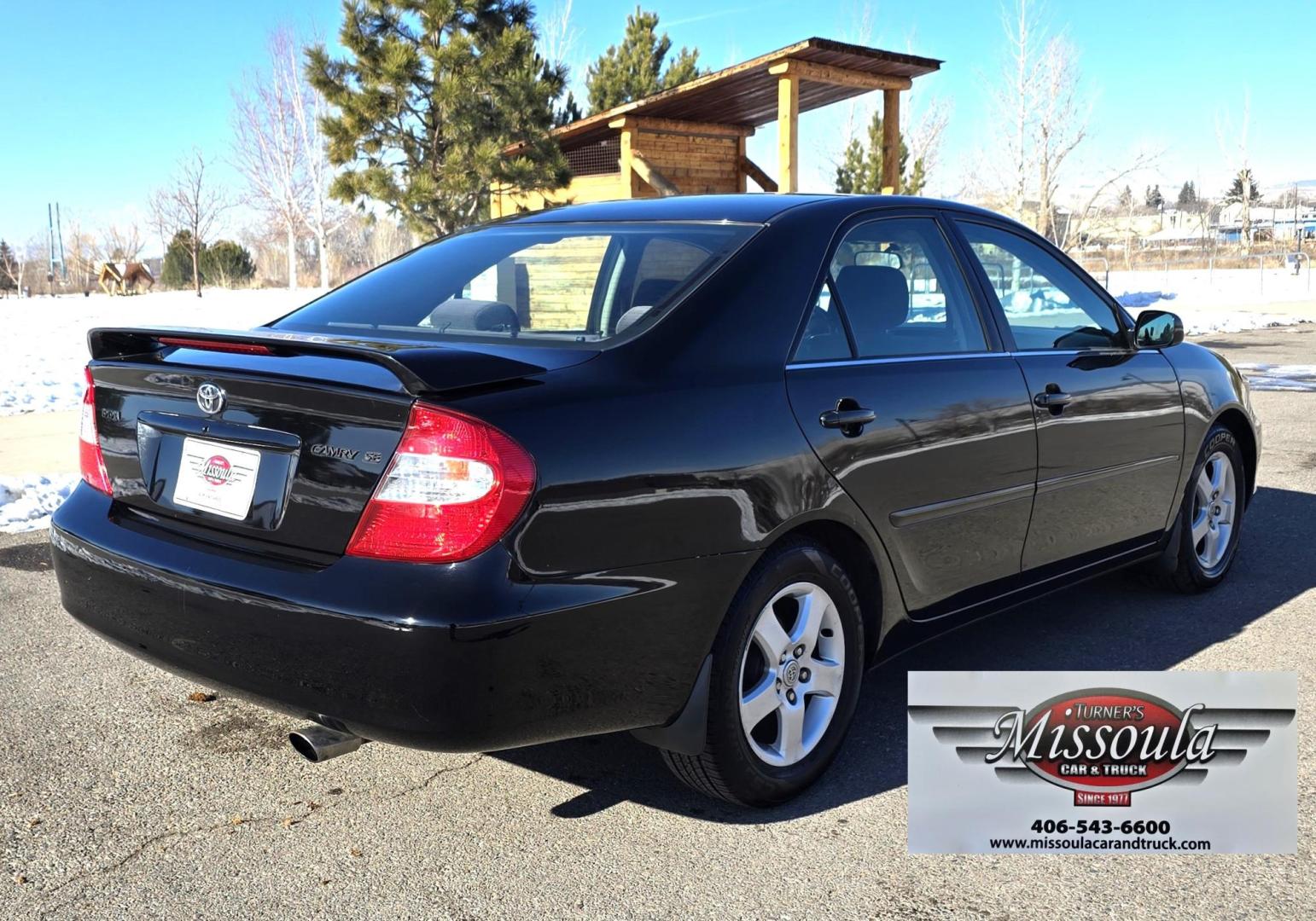 2002 Black /Black Toyota Camry LE (4T1BE32K52U) with an 2.4L L4 DOHC 16V engine, Automatic transmission, located at 450 N Russell, Missoula, MT, 59801, (406) 543-6600, 46.874496, -114.017433 - Very Clean 2 Owner Camry in Excellent condition. 2.4L I4 Engine. Automatic Transmission. Front Wheel Drive. Power Sunroof. Power Drivers Seat. Touch Screen Stereo with Bluetooth. Air. Cruise. Tilt. New Tires. Because of the age, financing is not available through our lenders. - Photo#1