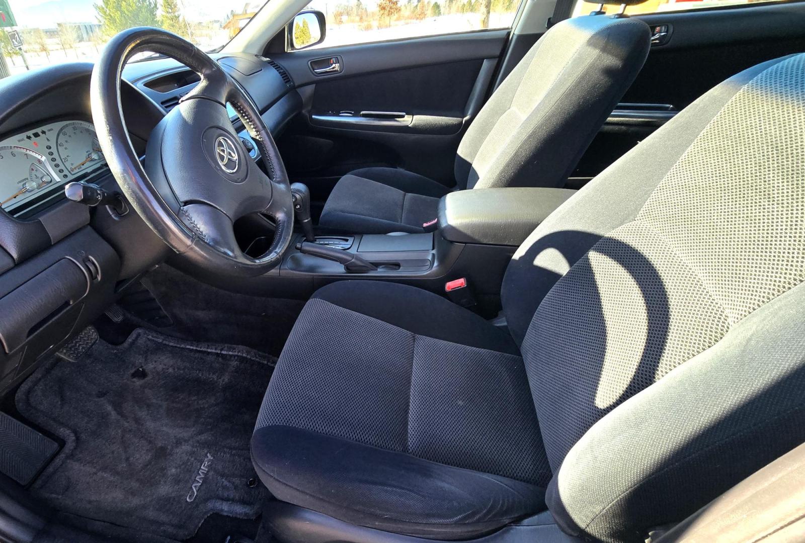 2002 Black /Black Toyota Camry LE (4T1BE32K52U) with an 2.4L L4 DOHC 16V engine, Automatic transmission, located at 450 N Russell, Missoula, MT, 59801, (406) 543-6600, 46.874496, -114.017433 - Very Clean 2 Owner Camry in Excellent condition. 2.4L I4 Engine. Automatic Transmission. Front Wheel Drive. Power Sunroof. Power Drivers Seat. Touch Screen Stereo with Bluetooth. Air. Cruise. Tilt. New Tires. Because of the age, financing is not available through our lenders. - Photo#9