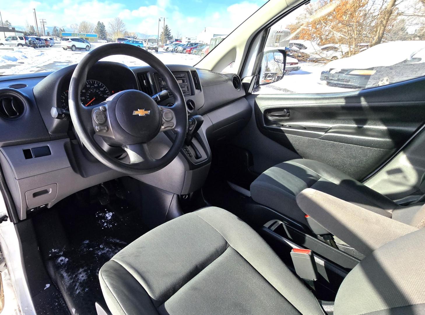 2017 White /Black Chevrolet City Express LS (3N63M0YN6HK) with an 2.0L L4 DOHC 16V engine, CVT transmission, located at 450 N Russell, Missoula, MT, 59801, (406) 543-6600, 46.874496, -114.017433 - Clean One Owner Express Van with only 83K Miles. 2.0L H4 Engine. Automatic Transmission. Air. Cruise. Tilt. AM FM Cd Player. Excellent Condition. Has some very light ghost prints front the previous owner's business decals. Would be great for a delivery service or a small contractor. - Photo#8