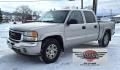 2005 Silver /Gray GMC Sierra 1500 SLE Crew Cab Short Bed 4WD (2GTEK13T151) with an 5.3L V8 OHV 16V engine, 4-Speed Automatic Overdrive transmission, located at 450 N Russell, Missoula, MT, 59801, (406) 543-6600, 46.874496, -114.017433 - Excellent Running 4WD. 5.3L V8 Engine. Automatic Transmission. Air. Cruise. Tilt. Power Drivers Seat. AM FM XM CD. Power Windows and Locks. Very Clean two owner vehicle. Because of the age, our Credit Union does not offer financing on this vehicle. - Photo#0