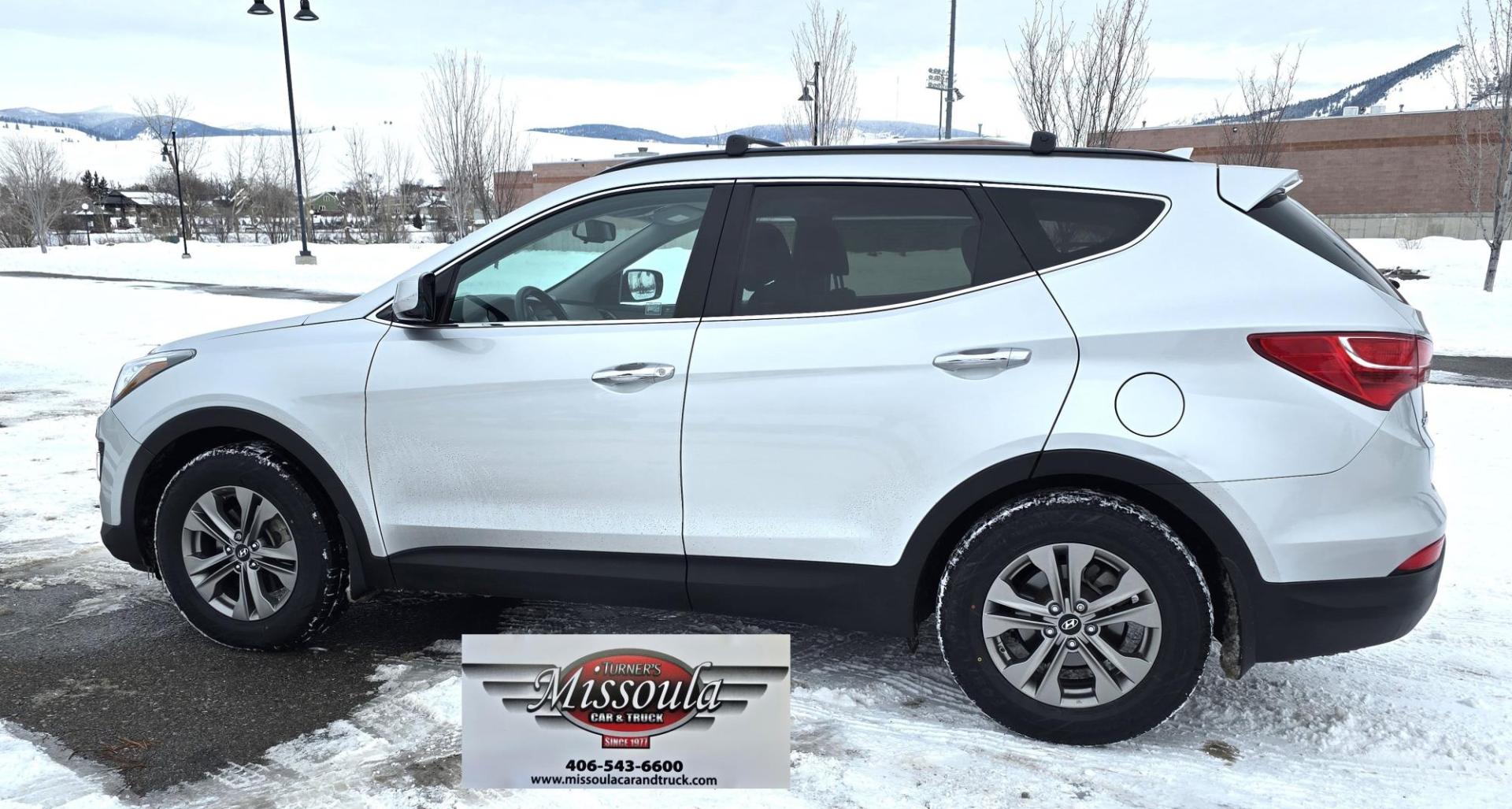2016 Silver /Tan Hyundai Santa Fe Sport 2.4 AWD (5XYZUDLBXGG) with an 2.4L L4 DOHC 16V engine, 6-Speed Automatic transmission, located at 450 N Russell, Missoula, MT, 59801, (406) 543-6600, 46.874496, -114.017433 - Really Nice AWD SUV. One Owner. Only 89K Miles! 2.4L I4 Engine. Automatic Transmission. Air. Cruise. Tilt. New Tires. Power Drivers Seat. Heated Front Seats. Bluetooth Audio and Phone. AM FM XM CD. Backup Camera. - Photo#2
