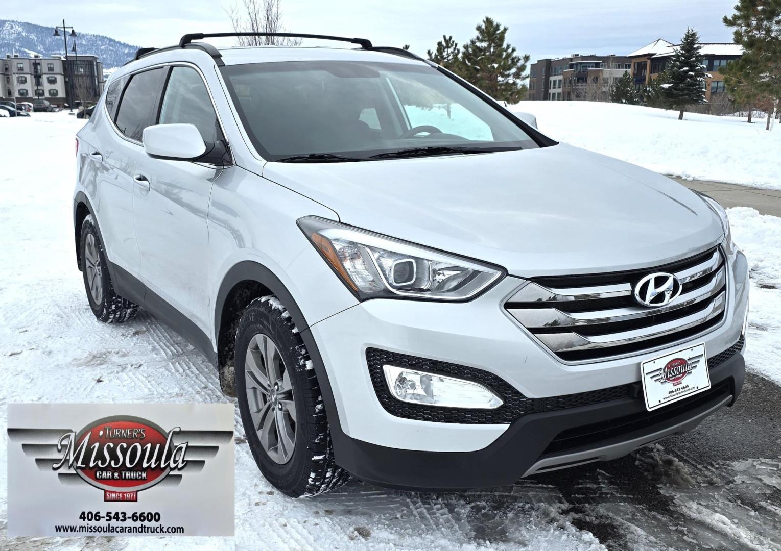 2016 Silver /Tan Hyundai Santa Fe Sport 2.4 AWD (5XYZUDLBXGG) with an 2.4L L4 DOHC 16V engine, 6-Speed Automatic transmission, located at 450 N Russell, Missoula, MT, 59801, (406) 543-6600, 46.874496, -114.017433 - Really Nice AWD SUV. One Owner. Only 89K Miles! 2.4L I4 Engine. Automatic Transmission. Air. Cruise. Tilt. New Tires. Power Drivers Seat. Heated Front Seats. Bluetooth Audio and Phone. AM FM XM CD. Backup Camera. - Photo#1