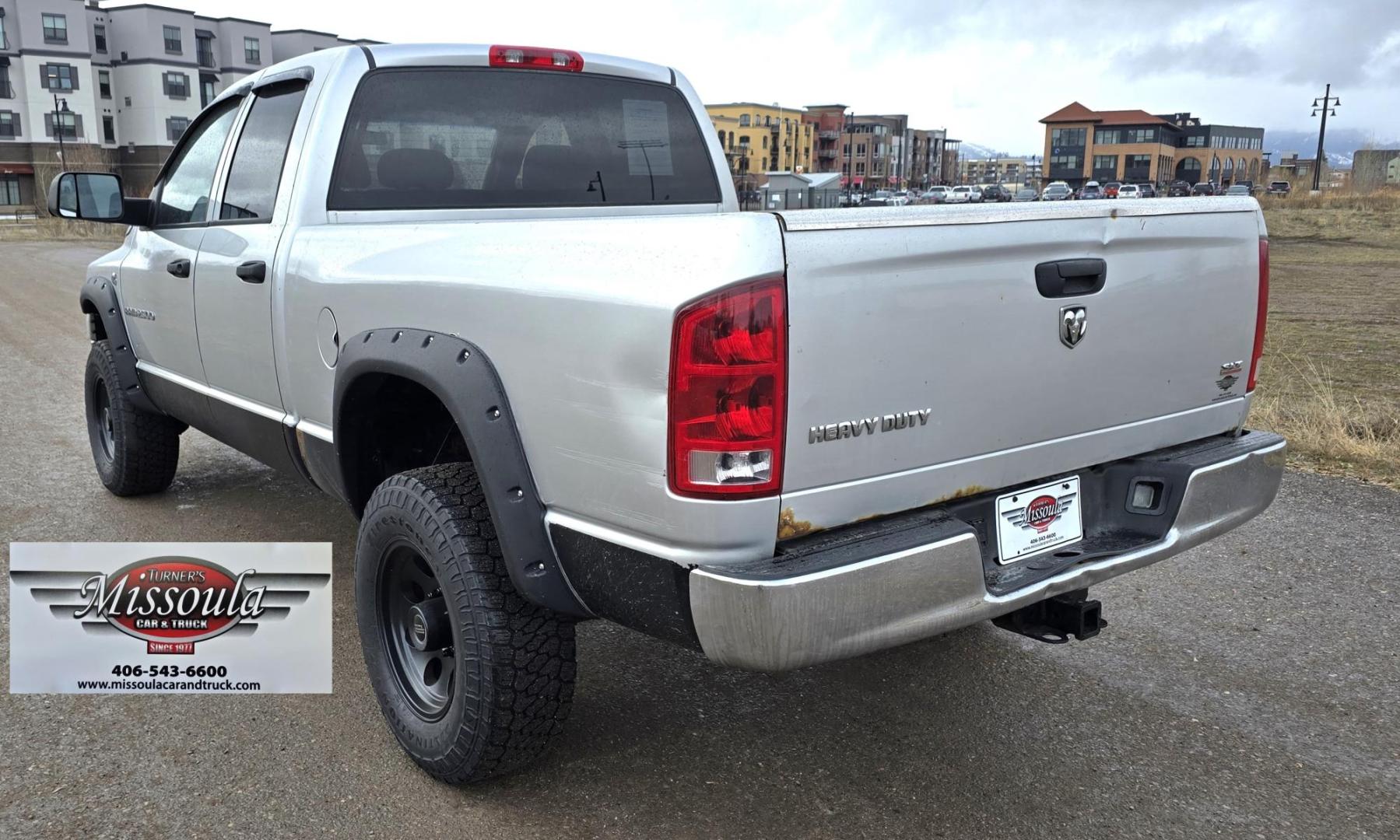 2006 Silver /Gray Dodge Ram 2500 SLT Quad Cab 4WD (3D7KS28C66G) with an 5.9L L6 OHV 24V TURBO DIESEL engine, Automatic transmission, located at 450 N Russell, Missoula, MT, 59801, (406) 543-6600, 46.874496, -114.017433 - Great Running 3/4 Ton Diesel 4WD. Automatic Transmission. Air. Cruise. Tilt. Power Windows and Locks. Gooseneck Ball. Some of the recent work done: New Tranny Oil Cooler. New U-Joints. Rebuilt Driveline., Replaced Tirod Ends and Track Bar. New Ball Joints. Rocker Arms. Radiator. - Photo#4