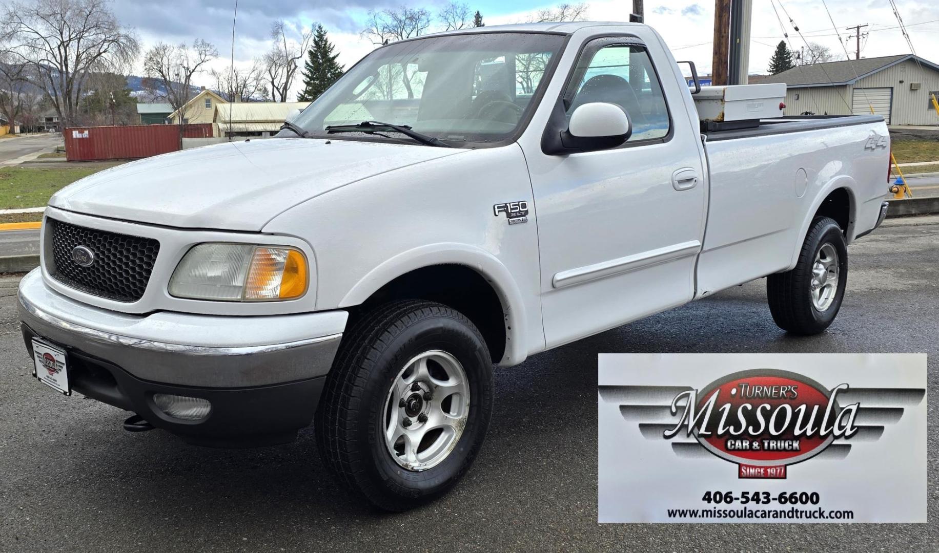 2003 White /Black Ford F-150 XL 4WD (2FTRF18L73C) with an 5.4L V8 SOHC 16V engine, Automatic transmission, located at 450 N Russell, Missoula, MT, 59801, (406) 543-6600, 46.874496, -114.017433 - Single Cab Long Box. 5.4L V8. Automatic Transmission. 4WD. Lot's of miles but runs great. Power Drivers Seat. Air. Cruise. Power Windows and Locks. Aftermarket Bluetooth. Nice tool box. New Tires. Because of the age, financing through our lenders is not available. - Photo#3