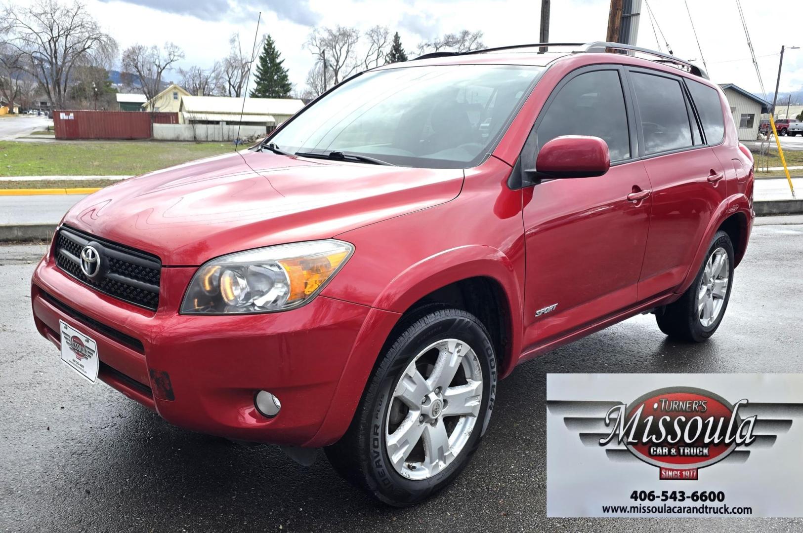 2008 Red /Black Toyota RAV4 Sport I4 4WD (JTMBD32V885) with an 2.4L L4 DOHC 16V engine, 4-Speed Automatic transmission, located at 450 N Russell, Missoula, MT, 59801, (406) 543-6600, 46.874496, -114.017433 - Cute AWD SUV. with only 110,000 Miles. 2 Owner with Clean Title and Carfax. 2.4L I4 Engine. Automatic Transmission. Sunroof. Power Windows and Locks. JBL Stereo System with AM FM Cd Player. Air. Cruise. Tilt. Cooper Tires - Photo#3