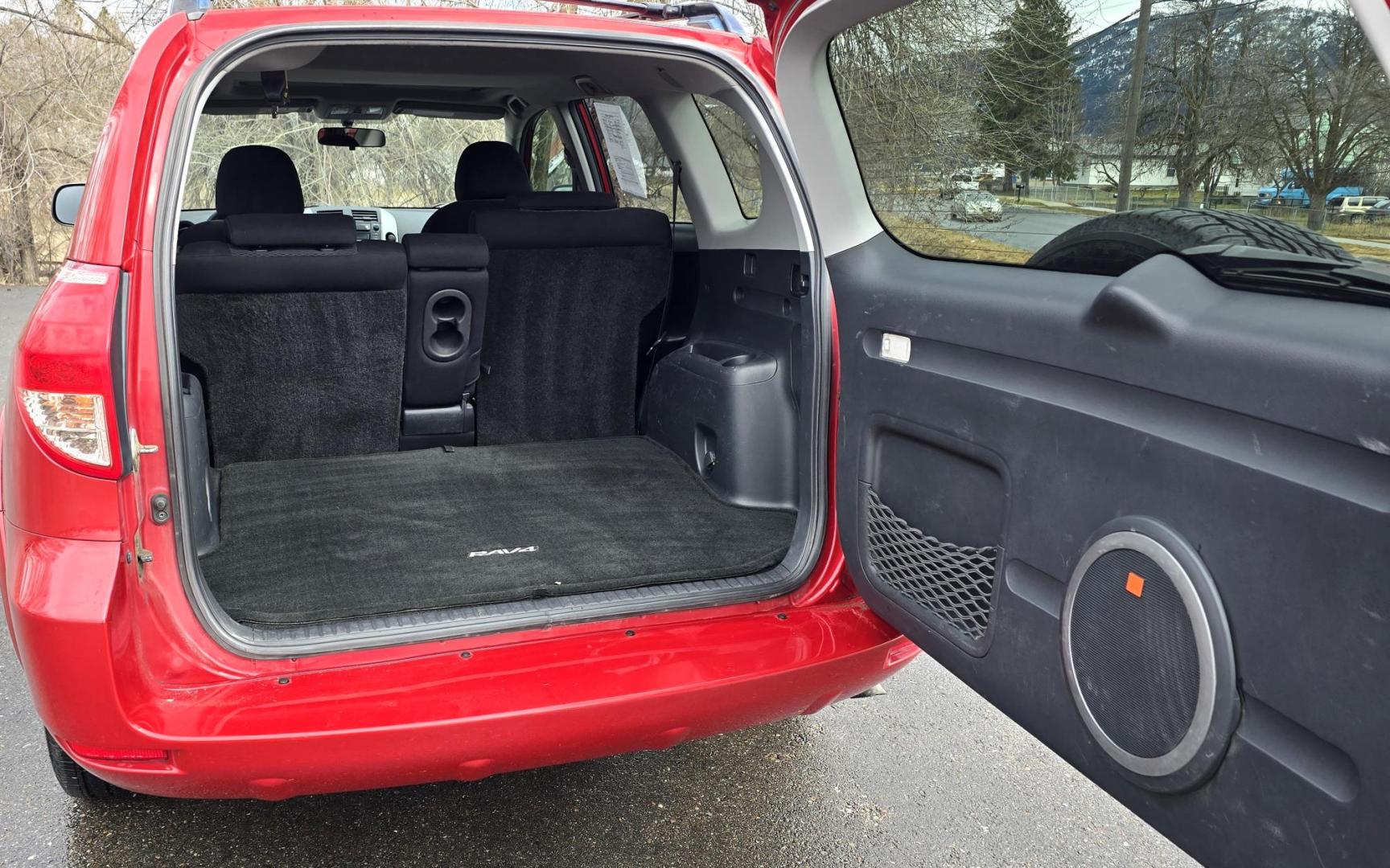 2008 Red /Black Toyota RAV4 Sport I4 4WD (JTMBD32V885) with an 2.4L L4 DOHC 16V engine, 4-Speed Automatic transmission, located at 450 N Russell, Missoula, MT, 59801, (406) 543-6600, 46.874496, -114.017433 - Cute AWD SUV. with only 110,000 Miles. 2 Owner with Clean Title and Carfax. 2.4L I4 Engine. Automatic Transmission. Sunroof. Power Windows and Locks. JBL Stereo System with AM FM Cd Player. Air. Cruise. Tilt. Cooper Tires - Photo#6