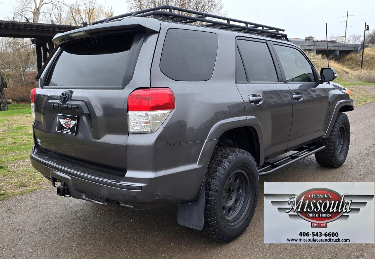 2011 Grey /Black Toyota 4Runner Limited 4WD V6 (JTEBU5JR9B5) with an 4.0L V6 DOHC 24V engine, 5-Speed Automatic transmission, located at 450 N Russell, Missoula, MT, 59801, (406) 543-6600, 46.874496, -114.017433 - Ready for Off-Road 4Runner with Upgraded Suspension. 4WD. 4.0L V6 Engine. Leather Heated Seats. Heavy Duty Rood Rack. Running Boards. Light Bars. Bluetooth. Sliding Heavy Duty Tray out the back. Towing. - Photo#3