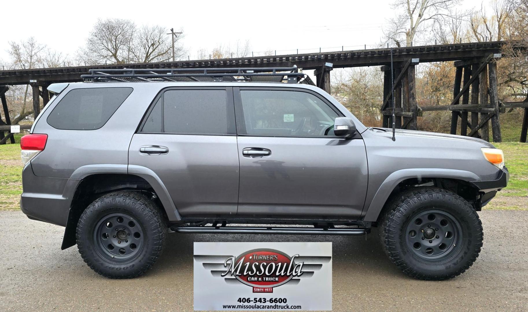 2011 Grey /Black Toyota 4Runner Limited 4WD V6 (JTEBU5JR9B5) with an 4.0L V6 DOHC 24V engine, 5-Speed Automatic transmission, located at 450 N Russell, Missoula, MT, 59801, (406) 543-6600, 46.874496, -114.017433 - Ready for Off-Road 4Runner with Upgraded Suspension. 4WD. 4.0L V6 Engine. Leather Heated Seats. Heavy Duty Rood Rack. Running Boards. Light Bars. Bluetooth. Sliding Heavy Duty Tray out the back. Towing. - Photo#2