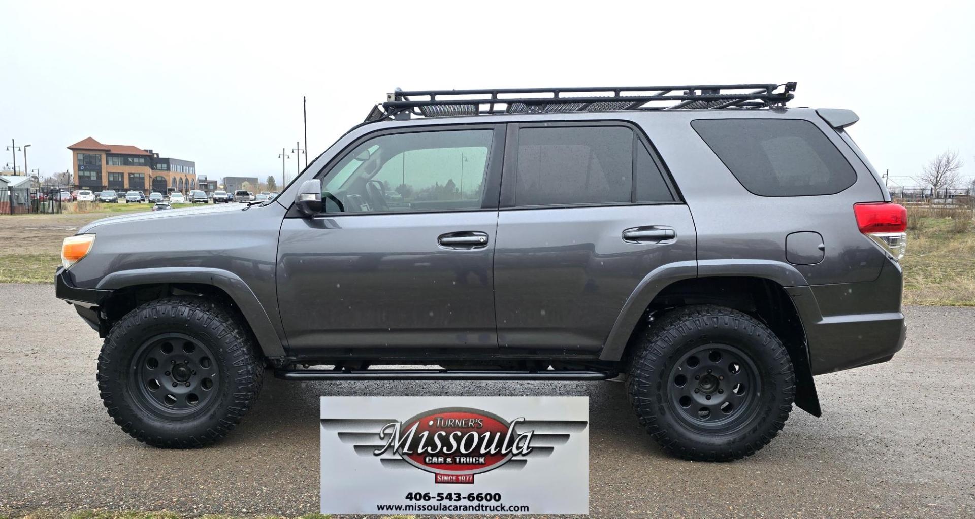 2011 Grey /Black Toyota 4Runner Limited 4WD V6 (JTEBU5JR9B5) with an 4.0L V6 DOHC 24V engine, 5-Speed Automatic transmission, located at 450 N Russell, Missoula, MT, 59801, (406) 543-6600, 46.874496, -114.017433 - Ready for Off-Road 4Runner with Upgraded Suspension. 4WD. 4.0L V6 Engine. Leather Heated Seats. Heavy Duty Rood Rack. Running Boards. Light Bars. Bluetooth. Sliding Heavy Duty Tray out the back. Towing. - Photo#1