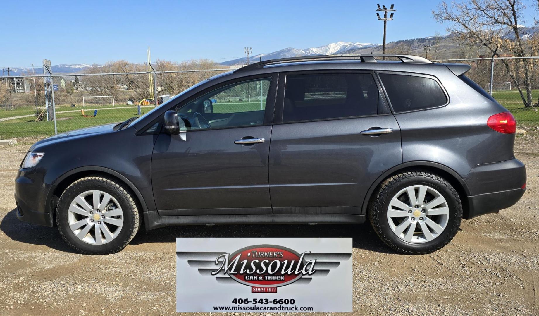 2008 Grey /Black Subaru Tribeca Limited 7-Passenger (4S4WX97D884) with an 3.6L H6 DOHC 24V engine, 5-Speed Automatic Overdrive transmission, located at 450 N Russell, Missoula, MT, 59801, (406) 543-6600, 46.874496, -114.017433 - Hard To find 6 cylinder Subaru Tribeca. Timing Chain not a Timing Belt. All Wheel Drive. Automatic Transmission. 3rd Row Seating. Power Sunroof. New Brakes, Rotors and Calipers all the way around. Heated Leather Front Seats. Power Windows and Locks. Air. Cruise. Tilt. Towing - Photo#2