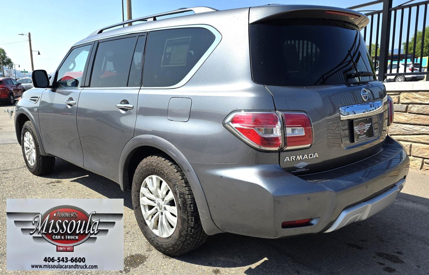 2018 Grey /Gray Nissan Armada SV AWD (JN8AY2NC6J9) with an 5.6L V8 DOHC 32V engine, 7A transmission, located at 450 N Russell, Missoula, MT, 59801, (406) 543-6600, 46.874496, -114.017433 - Luxury SUV. Rides Smooth. Powerful 5.6L V8 Engine. 3rd Row Seating Heated Power Front Seats. Front and Rear Climate Control. AM FM SAT CD. Navigation. Power Liftgate. We Finance through local Credit Unions. We do NOT offer In House (Buy Here Pay Here) Financing. - Photo#7