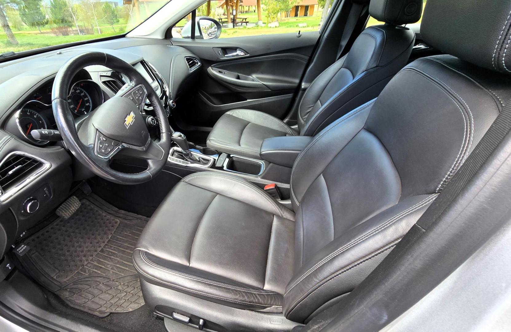 2018 Silver /Black Chevrolet Cruze Premier Hatchback (3G1BF6SM1JS) with an 1.4L L4 DOHC 16V TURBO engine, 6A transmission, located at 450 N Russell, Missoula, MT, 59801, (406) 543-6600, 46.874496, -114.017433 - Loaded Chevy Cruise Premier FWD Hatchback. Only 21K Miles. 1.4L I4 Engine gets Incredible Gas Mileage. Automatic Transmission. Heated Leather Seats. Heated Steering Wheel. AM FM SAT. Bluetooth Audio and Phone. Backup Camera. Power Windows and Locks. Remote Start. - Photo#11