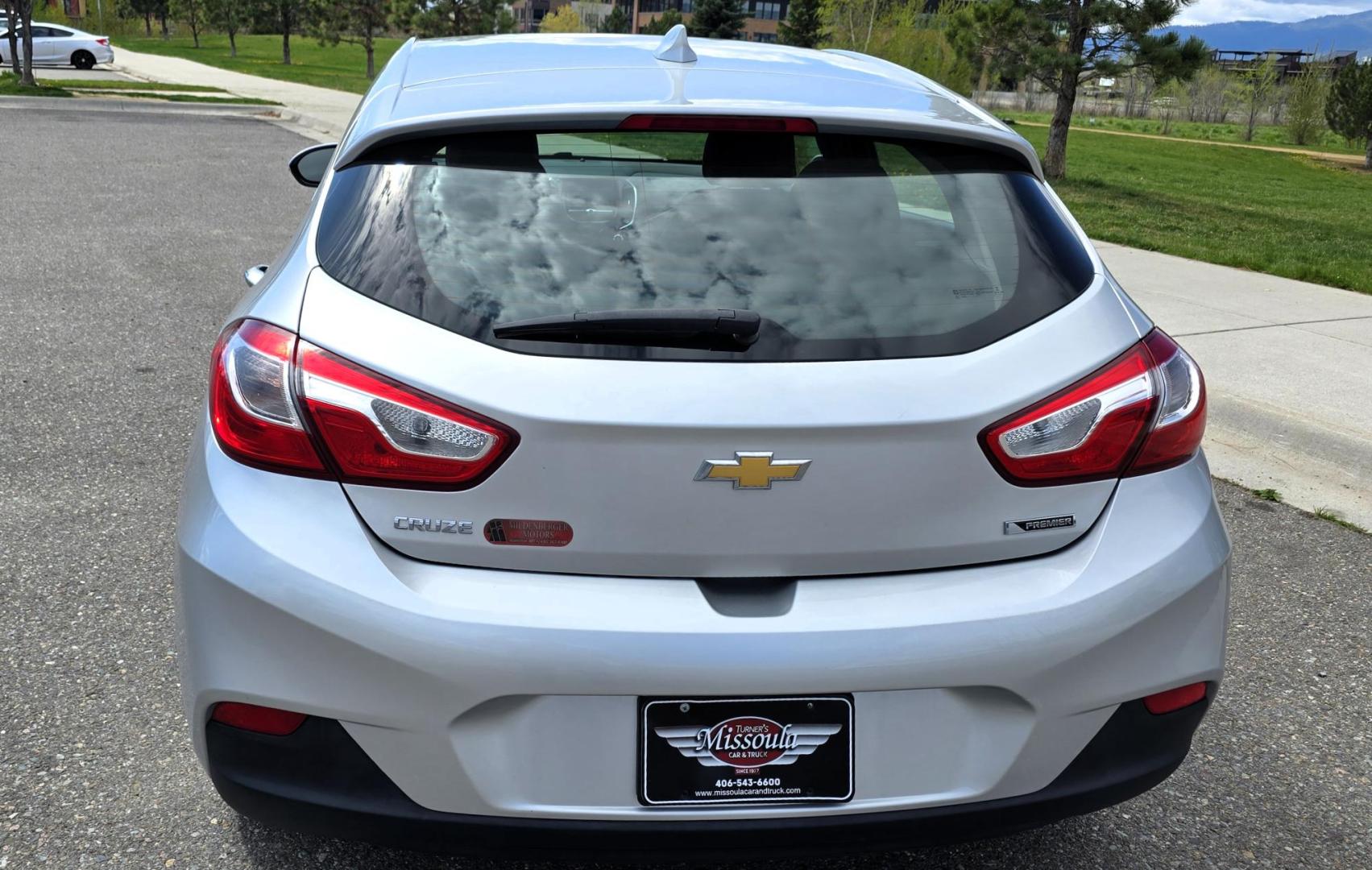 2018 Silver /Black Chevrolet Cruze Premier Hatchback (3G1BF6SM1JS) with an 1.4L L4 DOHC 16V TURBO engine, 6A transmission, located at 450 N Russell, Missoula, MT, 59801, (406) 543-6600, 46.874496, -114.017433 - Loaded Chevy Cruise Premier FWD Hatchback. Only 21K Miles. 1.4L I4 Engine gets Incredible Gas Mileage. Automatic Transmission. Heated Leather Seats. Heated Steering Wheel. AM FM SAT. Bluetooth Audio and Phone. Backup Camera. Power Windows and Locks. Remote Start. - Photo#6