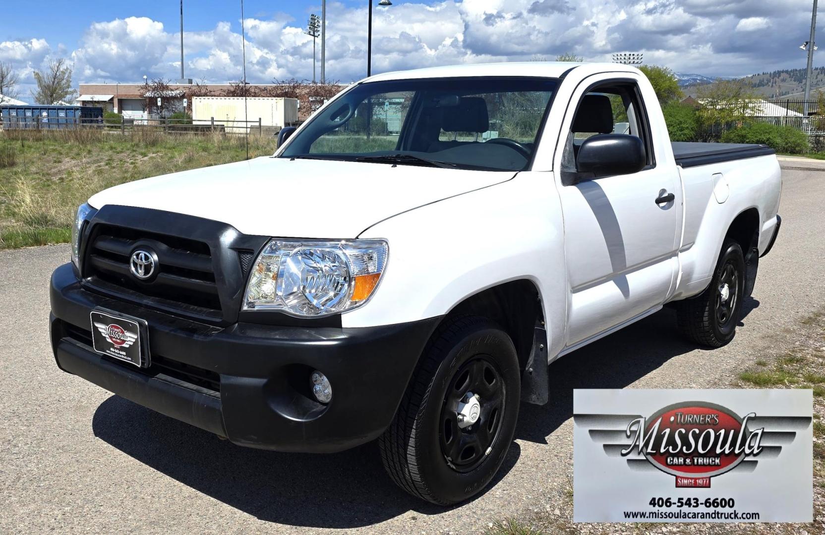 2008 White /Black Toyota Tacoma Regular Cab 2WD (5TENX22N98Z) with an 2.7L L4 DOHC 16V engine, Automatic transmission, located at 450 N Russell, Missoula, MT, 59801, (406) 543-6600, 46.874496, -114.017433 - Excellent Running 2WD Tundra. Only 38,000 Miles. 2.7L I4 Engine. Automatic Transmission. Air Conditioning. AM FM CD Player. Great Fuel Economy. Does have a Salvage Title so financing is Not Available. - Photo#5