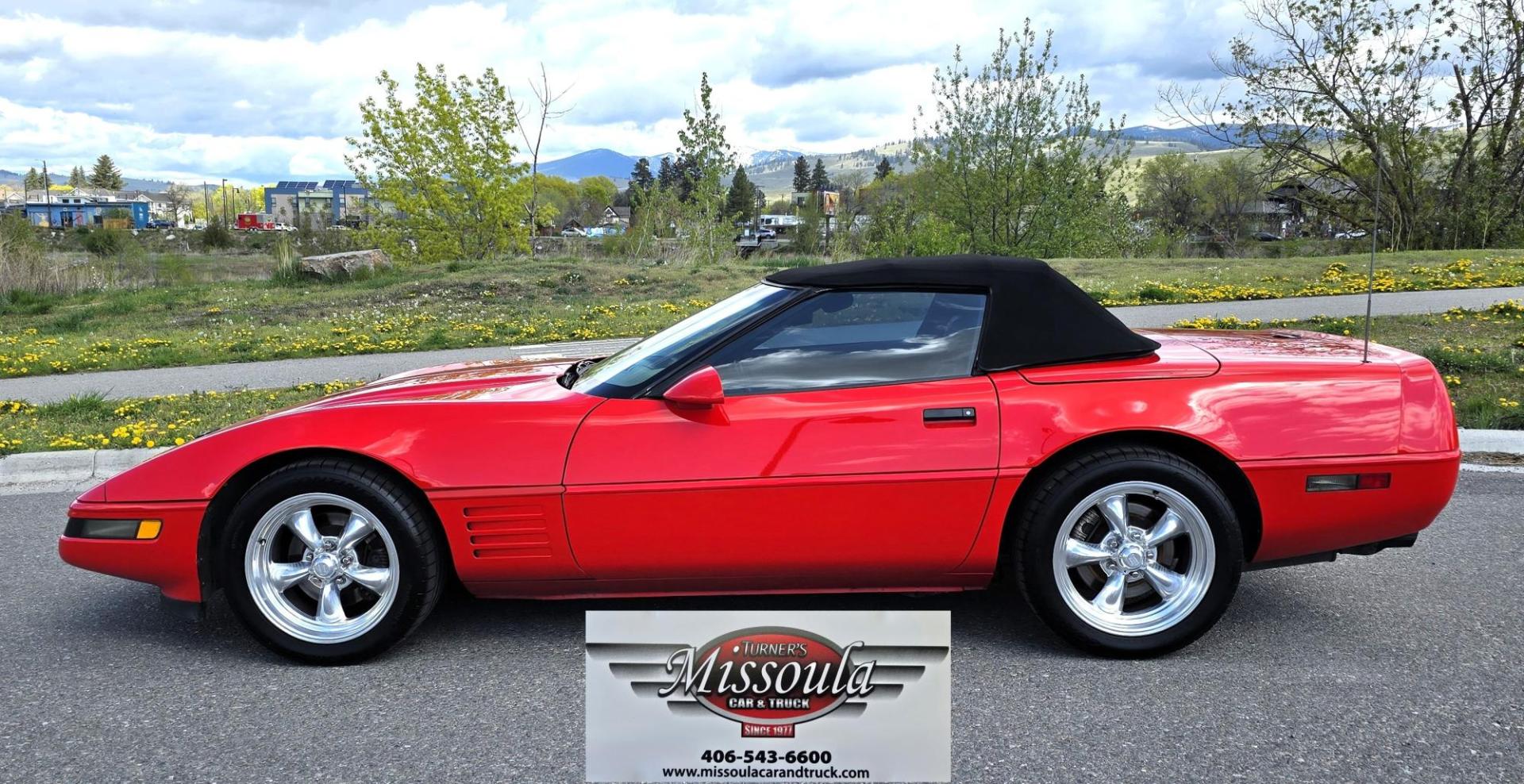 1994 Red /Black Chevrolet Corvette Convertible (1G1YY32P2R5) with an 5.7L V8 OHV 12V engine, Automatic transmission, located at 450 N Russell, Missoula, MT, 59801, (406) 543-6600, 46.874496, -114.017433 - Here is your chance to buy an American Sports Car at an affordable price. Corvette Convertible. 5.7L V8 Engine. Automatic Transmission. Air. Cruise. Tilt. Power Windows and Locks. Runs and drives great. Because of the age, financing is not available though our finance companies. - Photo#2