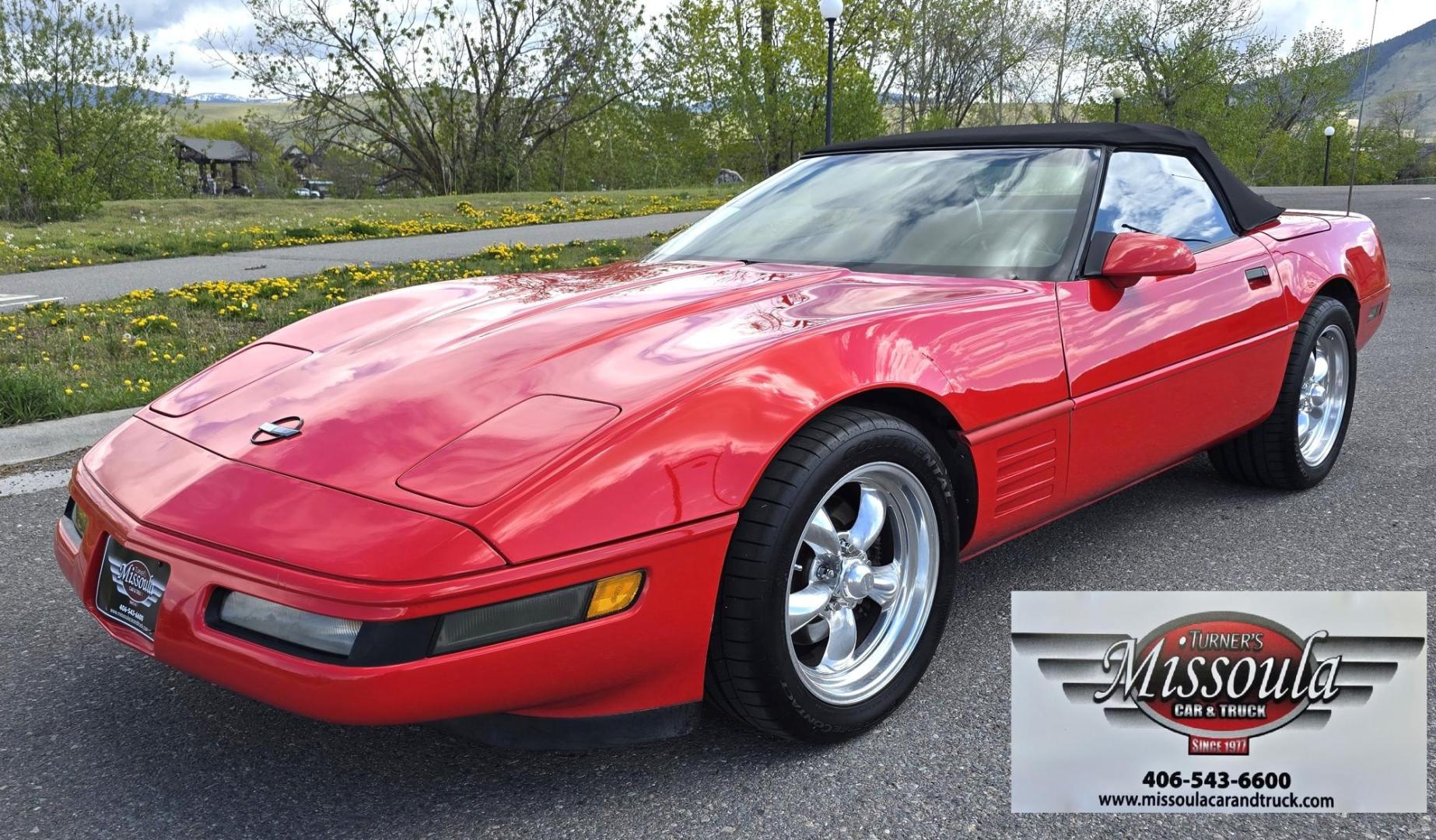 1994 Red /Black Chevrolet Corvette Convertible (1G1YY32P2R5) with an 5.7L V8 OHV 12V engine, Automatic transmission, located at 450 N Russell, Missoula, MT, 59801, (406) 543-6600, 46.874496, -114.017433 - Here is your chance to buy an American Sports Car at an affordable price. Corvette Convertible. 5.7L V8 Engine. Automatic Transmission. Air. Cruise. Tilt. Power Windows and Locks. Runs and drives great. Because of the age, financing is not available though our finance companies. - Photo#4