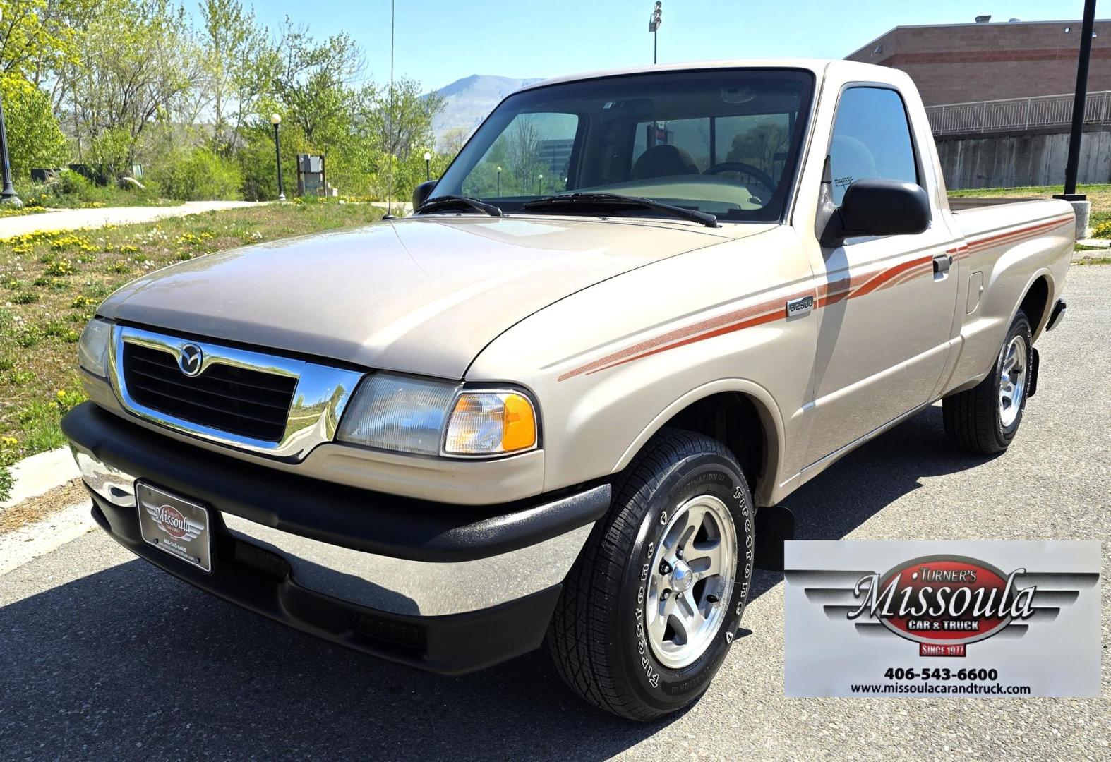 1998 Gold /Gray Mazda B-Series B2500 Reg. Cab SE 2WD (4F4YR12C4WT) with an 2.5L L4 SOHC 8V engine, 5 Speed Manual transmission, located at 450 N Russell, Missoula, MT, 59801, (406) 543-6600, 46.874496, -114.017433 - Pristine 98 Mazda B2500 2WD Pickup. Only 75,000 Miles. These are Ford Rangers made for Mazda. 2.5L I4 Engine. 5 Speed Manual Transmission. Air Conditioning. AM FM Cassette. Because of the age of this vehicle, financing is not available from our lenders. - Photo#4