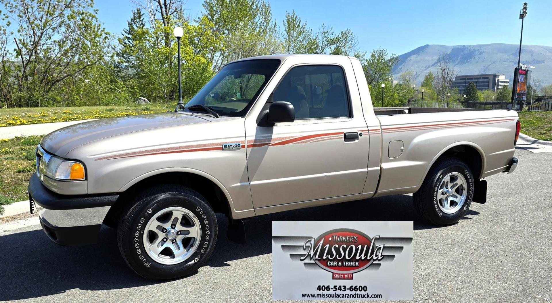 1998 Gold /Gray Mazda B-Series B2500 Reg. Cab SE 2WD (4F4YR12C4WT) with an 2.5L L4 SOHC 8V engine, 5 Speed Manual transmission, located at 450 N Russell, Missoula, MT, 59801, (406) 543-6600, 46.874496, -114.017433 - Pristine 98 Mazda B2500 2WD Pickup. Only 75,000 Miles. These are Ford Rangers made for Mazda. 2.5L I4 Engine. 5 Speed Manual Transmission. Air Conditioning. AM FM Cassette. Because of the age of this vehicle, financing is not available from our lenders. - Photo#3