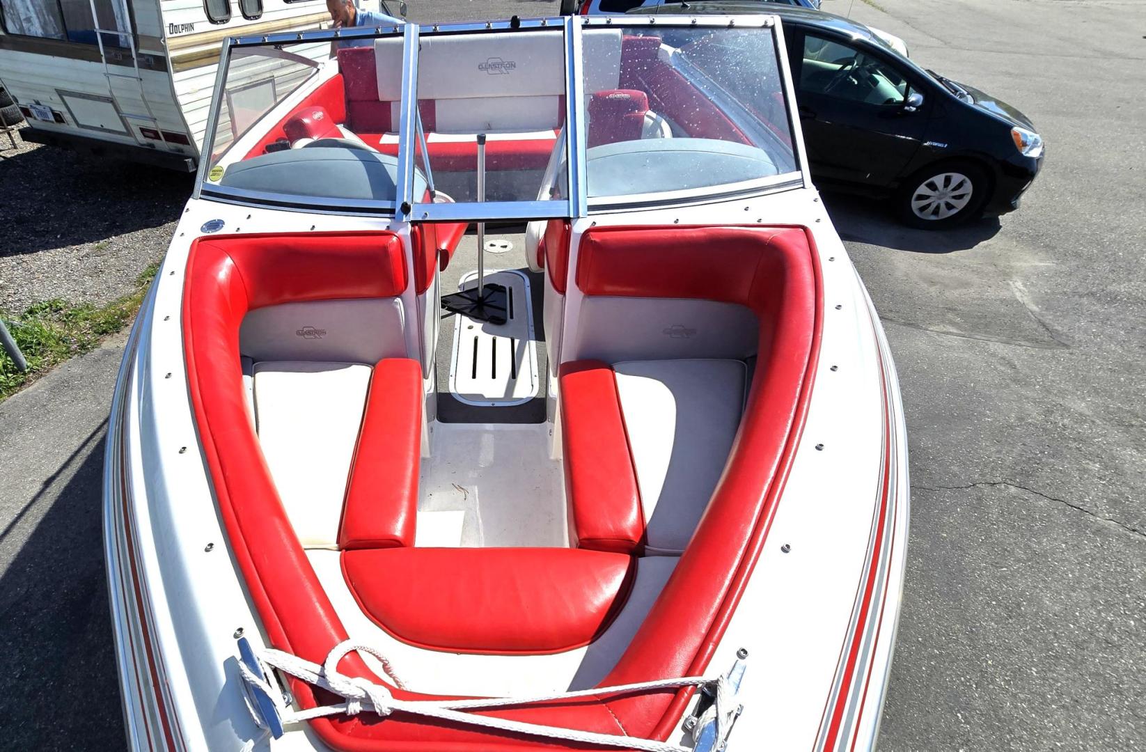 1992 Red /Red Glastron G1700 G1700 with an MerCruiser 4.3L V6 engine, located at 450 N Russell, Missoula, MT, 59801, (406) 543-6600, 46.874496, -114.017433 - You will be hard pressed to find another used Boat in this Condition. Pristine. Paint is near perfect. Upholstery is Excellent. Boat has been stored under two covers. Motor is a 4.3L V6 MerCruiser that runs well. EZ Load Trailer is also in great condition. Financing is Not Available through our - Photo#9