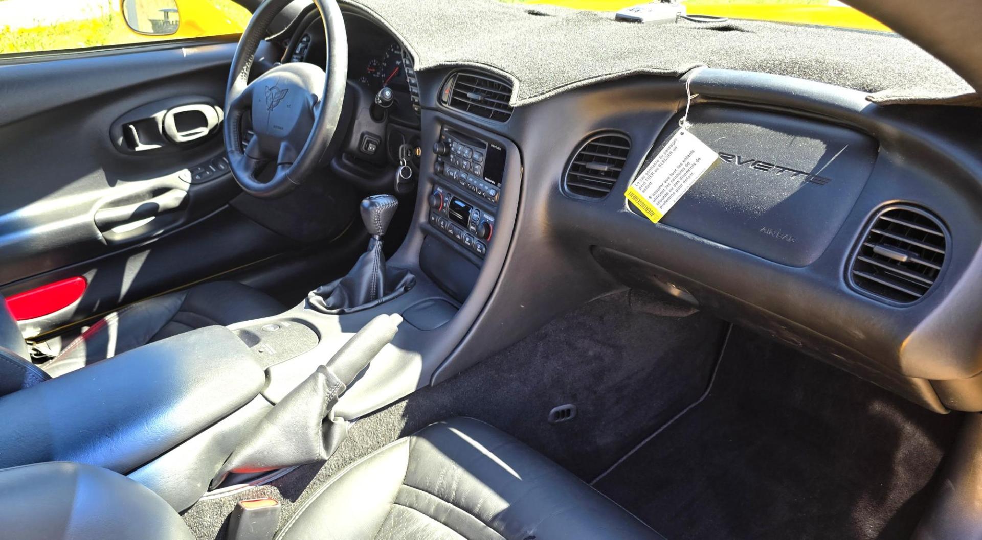 2003 Yellow /Black Chevrolet Corvette Coupe (1G1YY22G935) with an 5.7L V8 OHV 16V engine, 6 Speed Manual transmission, located at 450 N Russell, Missoula, MT, 59801, (406) 543-6600, 46.874496, -114.017433 - You read that right. Only 1,862 Miles. Barn Find in MINT Condition. Removable Glass Top. 6 Speed Manual Transmission. 5.7L V8 Engine. Leather Interior. Original buyer put a dash mat on when he bought it new to protect it, so the dash is perfect. Air. Cruise. Tilt. Power Windows and Locks. Power Memo - Photo#11