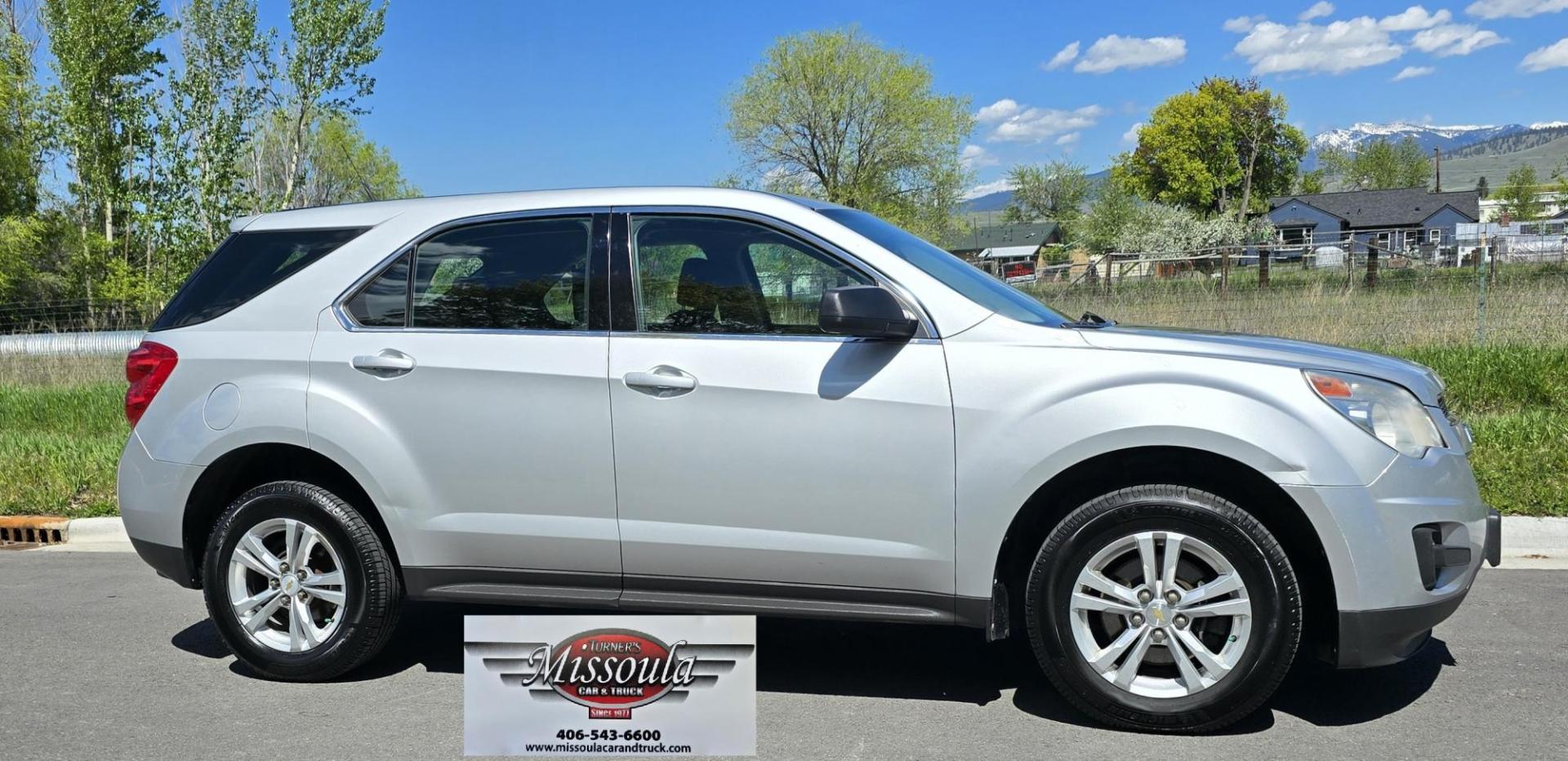 2011 Silver /black Chevrolet Equinox LS AWD (2CNFLCEC0B6) with an 2.4L L4 DOHC 16V engine, 6-Speed Automatic transmission, located at 450 N Russell, Missoula, MT, 59801, (406) 543-6600, 46.874496, -114.017433 - AWD SUV. 2.4L I4 Engine with New Timing Chain, Cam VVT Gears. VVT Solenoids. Crank Gear, Guides, Balance Shaft Gears, Crank Seal. Plugs. Runs like NEW. Air. Cruise. Tilt. AM FM CD. Power Windows and Locks. Air. Cruise. Tilt. - Photo#0