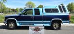 1994 Blue /Blue Chevrolet C/K 1500 Ext. Cab 6.5-ft. Bed 4WD (1GCEK19K5RE) with an 5.7L V8 OHV 16V engine, 5 Speed Manual transmission, located at 450 N Russell, Missoula, MT, 59801, (406) 543-6600, 46.874496, -114.017433 - 4WD. Extended Cab. 5.7L V8. 5 Speed Manual Transmission. Air. Cruise. Tilt. Power Windows and Locks. Matching Topper. Paint is a little rough and and a couple rust spots. Lots of miles but runs amazing. Because of the age our Lenders do not offer financing on this vehicle. - Photo#2