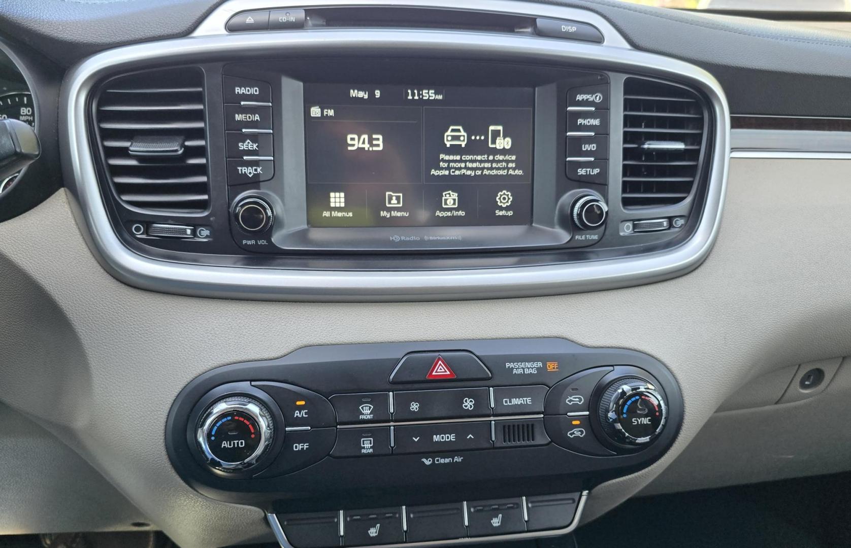 2017 Black /Black Kia Sorento LX AWD (5XYPGDA30HG) with an 2.4L L4 DOHC 16V engine, 6A transmission, located at 450 N Russell, Missoula, MT, 59801, (406) 543-6600, 46.874496, -114.017433 - One Owner with a Clean Car Fax. Very Clean. All Wheel Drive. 2.4L I4 Engine. 6 Speed Automatic Transmission. Heated Seats. Air. Cruise. Tilt. Bluetooth Phone and Audio. Android Auto and Apple Air Play. AM FM CD Player. Backup Camera. High Miles but runs like new. Because of the miles, Financing - Photo#8