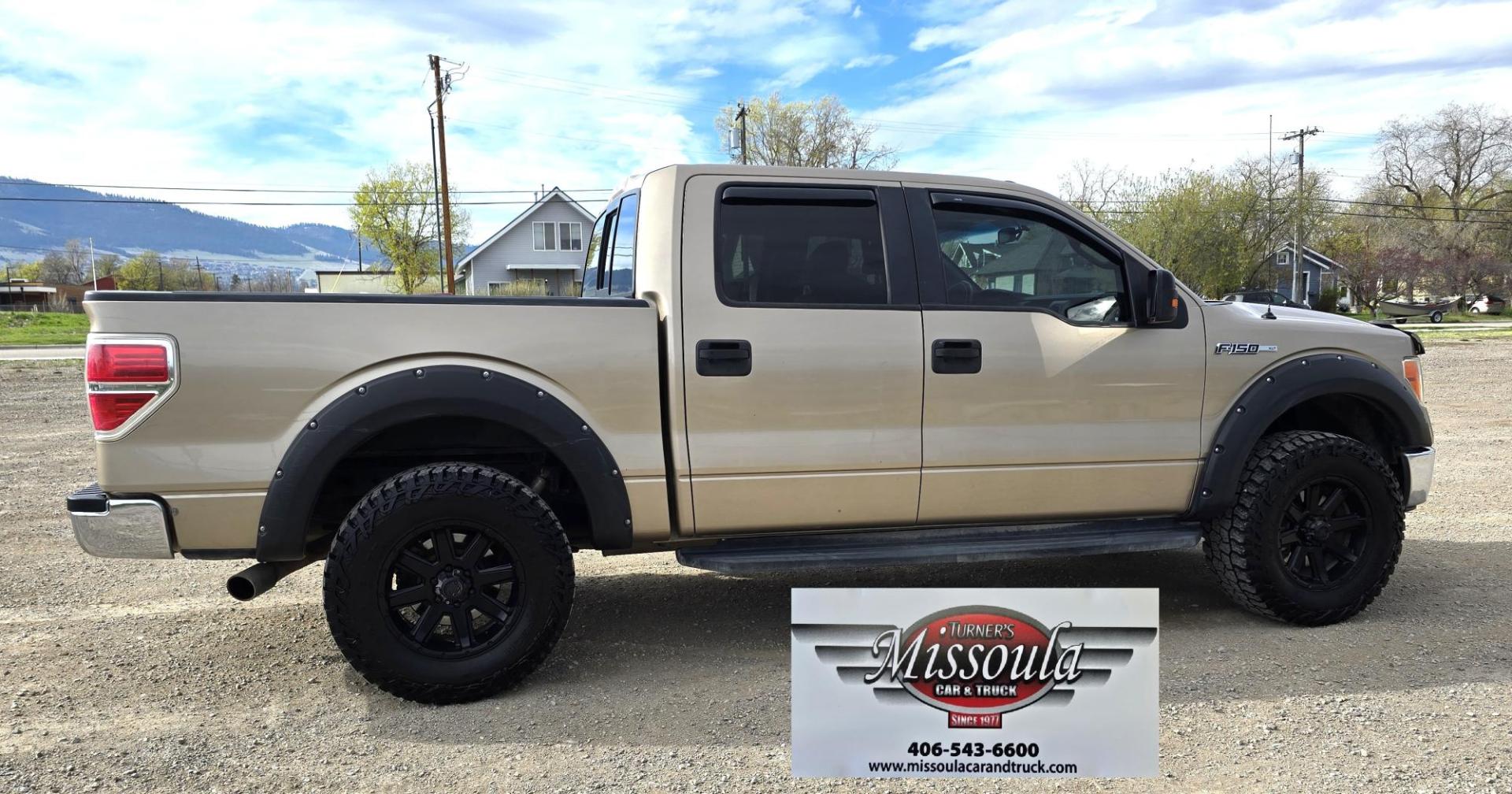 2011 Gold /Tan Ford F-150 FX4 SuperCrew 5.5-ft. Bed 4WD (1FTFW1EF6BK) with an 5.0L V8 engine, 4-Speed Automatic transmission, located at 450 N Russell, Missoula, MT, 59801, (406) 543-6600, 46.874496, -114.017433 - Mechanic's Special. Very Good physical condition. Runs pretty well but does have a miss. Mechanic says it has a bad valve which means pulling the head. I don't want to spend the money so you have a chance to own a really nice truck for less. 4WD works great. Air Blows Cold. Power Windows and locks. - Photo#2