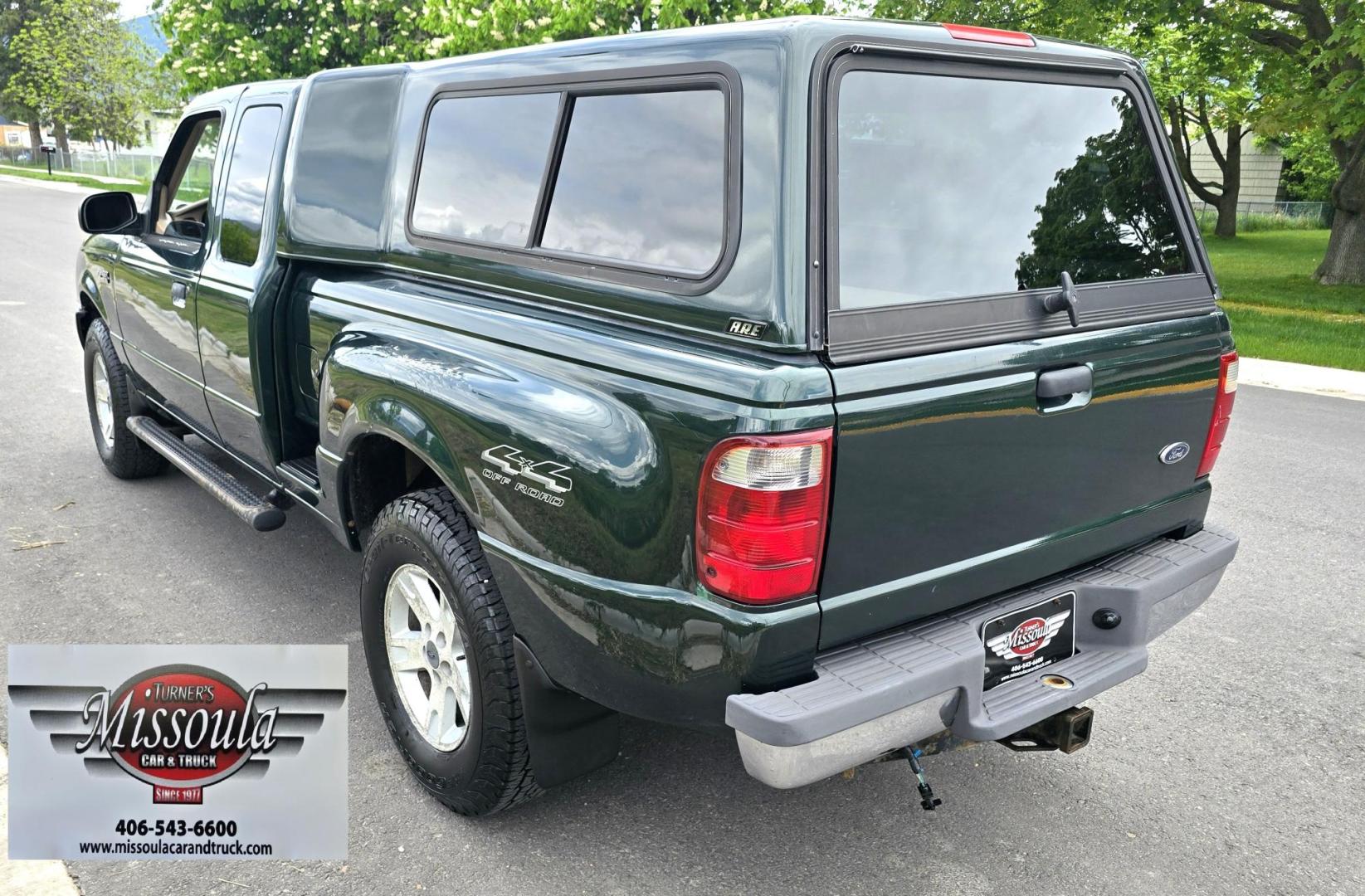 2002 Green /Black Ford Ranger Edge Plus SuperCab 4WD (1FTZR45E92P) with an 4.0L V6 SOHC 12V engine, 5-Speed Automatic Overdrive transmission, located at 450 N Russell, Missoula, MT, 59801, (406) 543-6600, 46.874496, -114.017433 - Hard to come by smaller 4WD Truck. 4.0L V6 Engine. Automatic Transmission. Nice Matching Topper. Air. Cruise. Tilt. Power Windows and Locks. AM FM CD Player. Towing. Running Board. Engine is Strong and Body is Straight. Paint has a few blemishes. Because of the age, financing is not available th - Photo#6