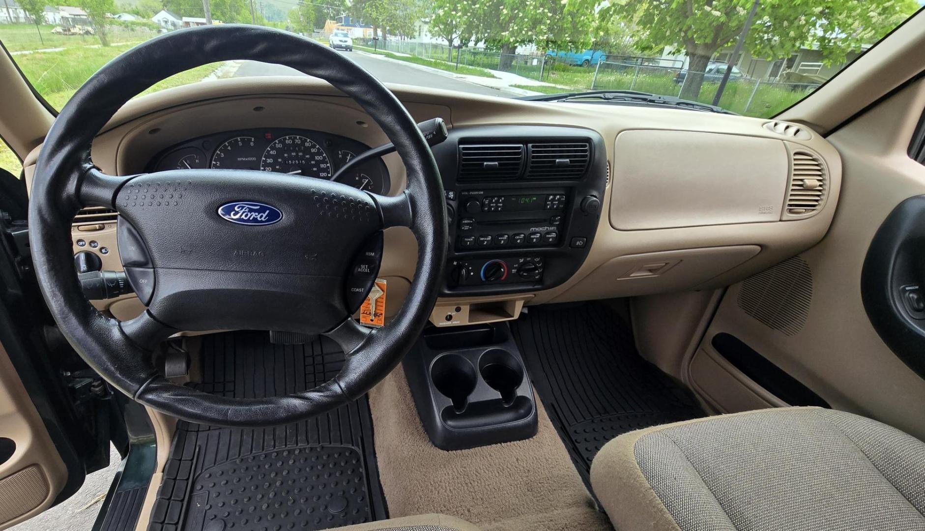 2002 Green /Black Ford Ranger Edge Plus SuperCab 4WD (1FTZR45E92P) with an 4.0L V6 SOHC 12V engine, 5-Speed Automatic Overdrive transmission, located at 450 N Russell, Missoula, MT, 59801, (406) 543-6600, 46.874496, -114.017433 - Hard to come by smaller 4WD Truck. 4.0L V6 Engine. Automatic Transmission. Nice Matching Topper. Air. Cruise. Tilt. Power Windows and Locks. AM FM CD Player. Towing. Running Board. Engine is Strong and Body is Straight. Paint has a few blemishes. Because of the age, financing is not available th - Photo#14