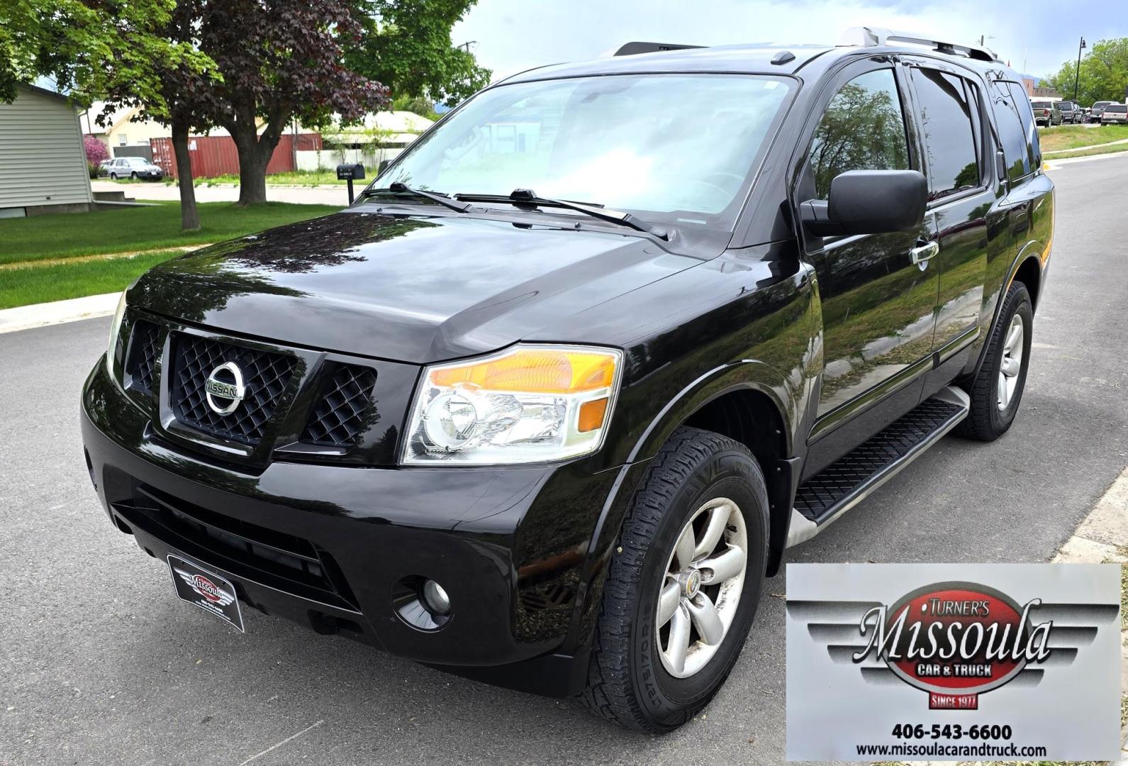 2014 Black /Black Nissan Armada SL 4WD (5N1AA0NC2EN) with an 5.6L V8 DOHC 32V engine, 5-Speed Automatic transmission, located at 450 N Russell, Missoula, MT, 59801, (406) 543-6600, 46.874496, -114.017433 - Clean 4WD SUV. 5.6L V8 Engine. Automatic Transmission. Front and Rear Air Conditioning. Leather Heated Seats. 3rd Row Seating. AM FM XM CD Player. Bluetooth Audio and Phone. Power Rear Hatch, Running Boards. The Vehicle was in an accident in 2020. The Insurance Company deemed it a total loss. Th - Photo#3