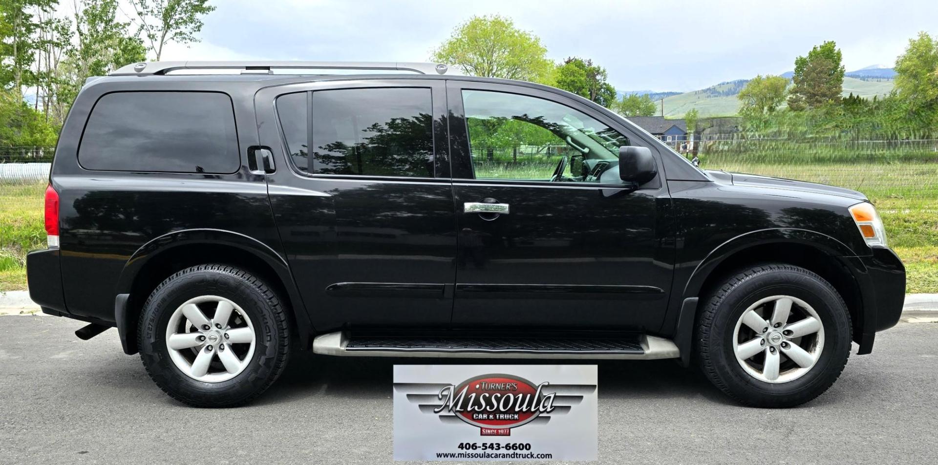 2014 Black /Black Nissan Armada SL 4WD (5N1AA0NC2EN) with an 5.6L V8 DOHC 32V engine, 5-Speed Automatic transmission, located at 450 N Russell, Missoula, MT, 59801, (406) 543-6600, 46.874496, -114.017433 - Clean 4WD SUV. 5.6L V8 Engine. Automatic Transmission. Front and Rear Air Conditioning. Leather Heated Seats. 3rd Row Seating. AM FM XM CD Player. Bluetooth Audio and Phone. Power Rear Hatch, Running Boards. The Vehicle was in an accident in 2020. The Insurance Company deemed it a total loss. Th - Photo#1