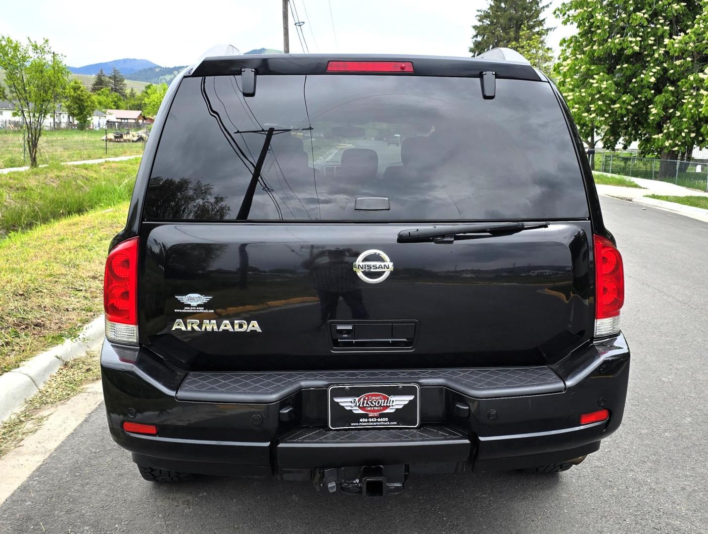 2014 Black /Black Nissan Armada SL 4WD (5N1AA0NC2EN) with an 5.6L V8 DOHC 32V engine, 5-Speed Automatic transmission, located at 450 N Russell, Missoula, MT, 59801, (406) 543-6600, 46.874496, -114.017433 - Clean 4WD SUV. 5.6L V8 Engine. Automatic Transmission. Front and Rear Air Conditioning. Leather Heated Seats. 3rd Row Seating. AM FM XM CD Player. Bluetooth Audio and Phone. Power Rear Hatch, Running Boards. The Vehicle was in an accident in 2020. The Insurance Company deemed it a total loss. Th - Photo#7