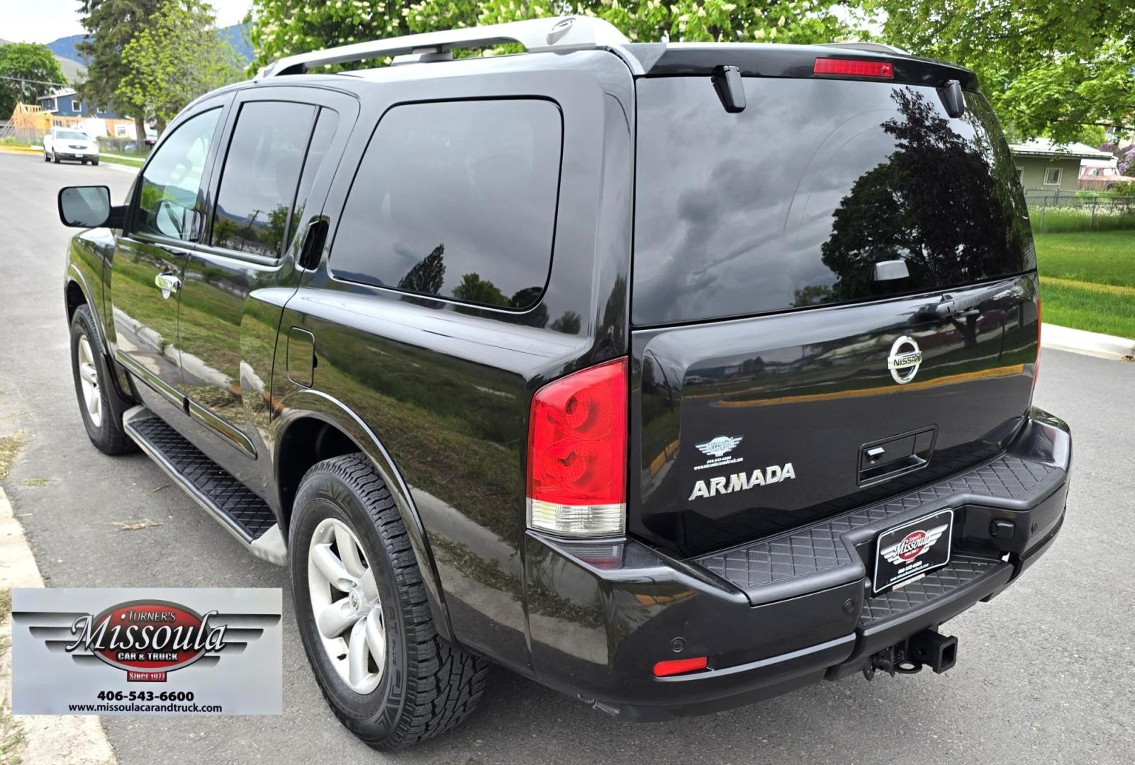 2014 Black /Black Nissan Armada SL 4WD (5N1AA0NC2EN) with an 5.6L V8 DOHC 32V engine, 5-Speed Automatic transmission, located at 450 N Russell, Missoula, MT, 59801, (406) 543-6600, 46.874496, -114.017433 - Clean 4WD SUV. 5.6L V8 Engine. Automatic Transmission. Front and Rear Air Conditioning. Leather Heated Seats. 3rd Row Seating. AM FM XM CD Player. Bluetooth Audio and Phone. Power Rear Hatch, Running Boards. The Vehicle was in an accident in 2020. The Insurance Company deemed it a total loss. Th - Photo#8