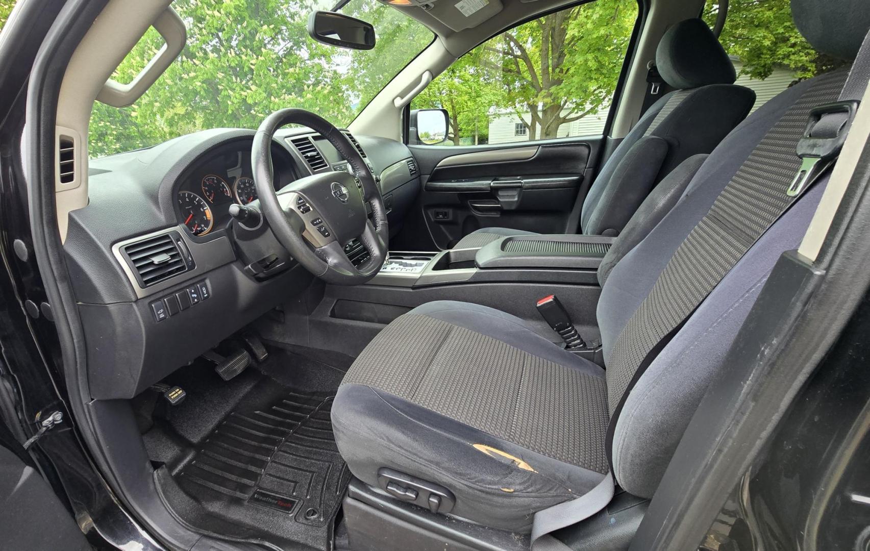 2014 Black /Black Nissan Armada SL 4WD (5N1AA0NC2EN) with an 5.6L V8 DOHC 32V engine, 5-Speed Automatic transmission, located at 450 N Russell, Missoula, MT, 59801, (406) 543-6600, 46.874496, -114.017433 - Clean 4WD SUV. 5.6L V8 Engine. Automatic Transmission. Front and Rear Air Conditioning. Leather Heated Seats. 3rd Row Seating. AM FM XM CD Player. Bluetooth Audio and Phone. Power Rear Hatch, Running Boards. The Vehicle was in an accident in 2020. The Insurance Company deemed it a total loss. Th - Photo#16