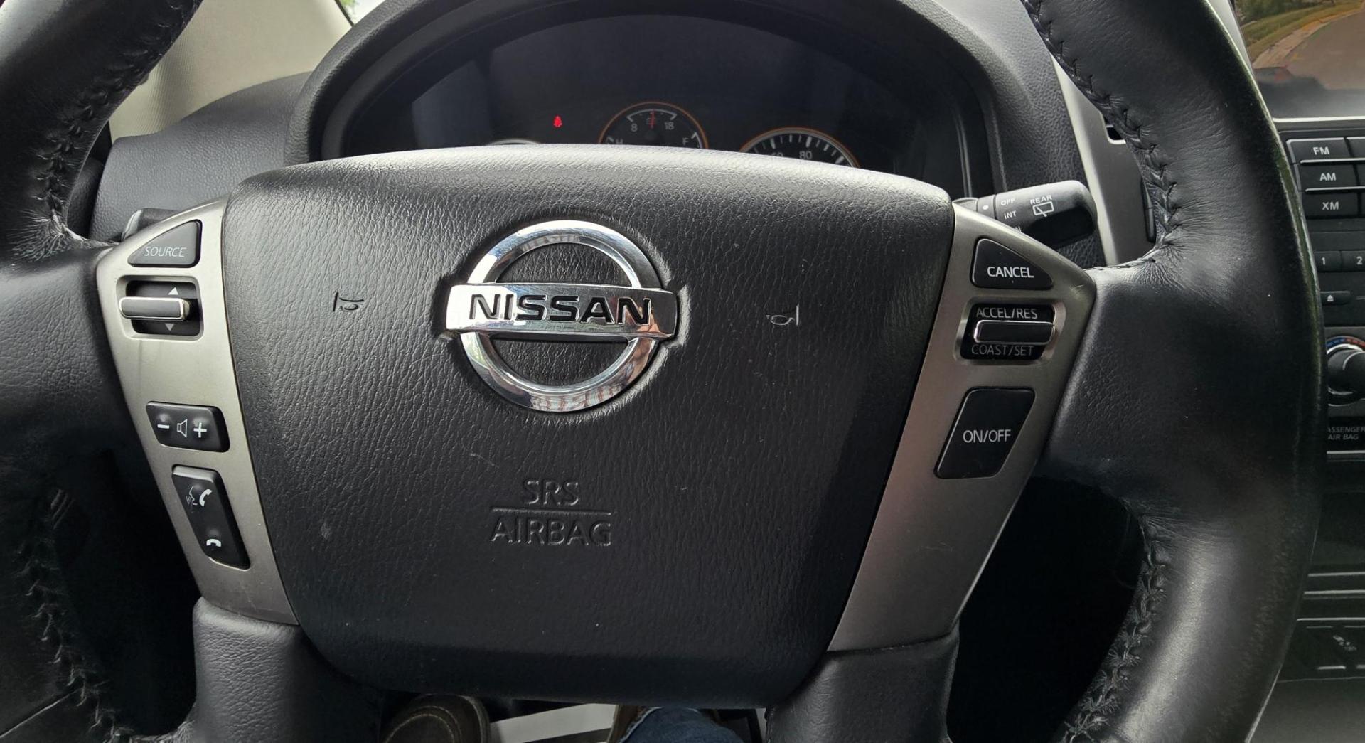 2014 Black /Black Nissan Armada SL 4WD (5N1AA0NC2EN) with an 5.6L V8 DOHC 32V engine, 5-Speed Automatic transmission, located at 450 N Russell, Missoula, MT, 59801, (406) 543-6600, 46.874496, -114.017433 - Clean 4WD SUV. 5.6L V8 Engine. Automatic Transmission. Front and Rear Air Conditioning. Leather Heated Seats. 3rd Row Seating. AM FM XM CD Player. Bluetooth Audio and Phone. Power Rear Hatch, Running Boards. The Vehicle was in an accident in 2020. The Insurance Company deemed it a total loss. Th - Photo#21