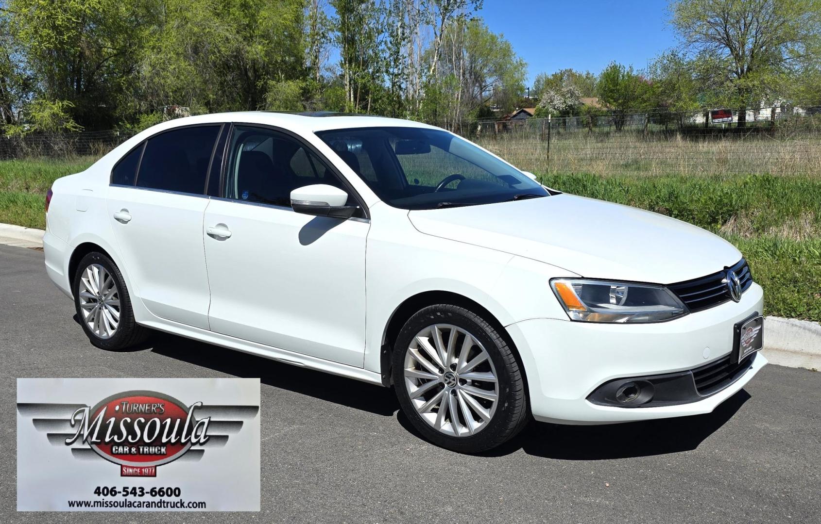 2014 White /Black Volkswagen Jetta TDI (3VWLL7AJ9EM) with an 2.0L L4 DOHC 16V DIESEL TURBO engine, Automatic transmission, located at 450 N Russell, Missoula, MT, 59801, (406) 543-6600, 46.874496, -114.017433 - Nice VW Diesel Sedan. FWD. 2.0L TDI Engine. Automatic Transmission. Leather Heated Seats. Power Sunroof. Power Windows and Locks. AM FM CD Fender Stereo System. Bluetooth Audio and Phone. Backup Camera. Great Fuel Economy. Clean Title and Carfax. - Photo#2