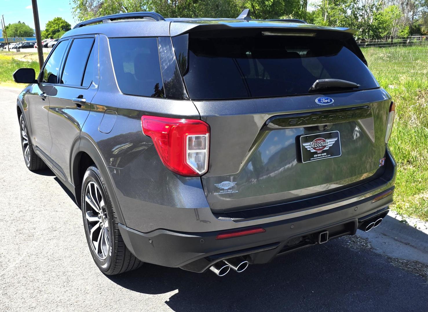 2020 Grey /Black Ford Explorer ST AWD (1FM5K8GC9LG) with an 3.3L V6 DOHC 24V engine, 10A transmission, located at 450 N Russell, Missoula, MT, 59801, (406) 543-6600, 46.874496, -114.017433 - Inspector Gadget would love this SUV. Tons of bells and whistles. 3.0L V6 Engine. 10 Speed Automatic Transmission. AWD. Navigation with Verbal Command. 360 degree camera. Front Heated and Cooled Seats. Middle Seated Seats. Panoramic Sunroof. Ford Co-Pilot Assist which has collision avoidance, Adapti - Photo#6