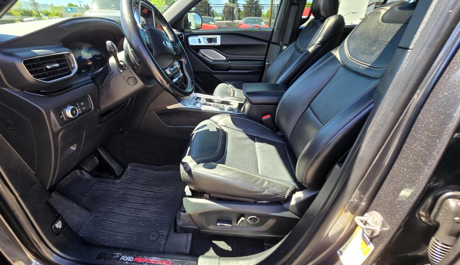 2020 Grey /Black Ford Explorer ST AWD (1FM5K8GC9LG) with an 3.3L V6 DOHC 24V engine, 10A transmission, located at 450 N Russell, Missoula, MT, 59801, (406) 543-6600, 46.874496, -114.017433 - Inspector Gadget would love this SUV. Tons of bells and whistles. 3.0L V6 Engine. 10 Speed Automatic Transmission. AWD. Navigation with Verbal Command. 360 degree camera. Front Heated and Cooled Seats. Middle Seated Seats. Panoramic Sunroof. Ford Co-Pilot Assist which has collision avoidance, Adapti - Photo#25