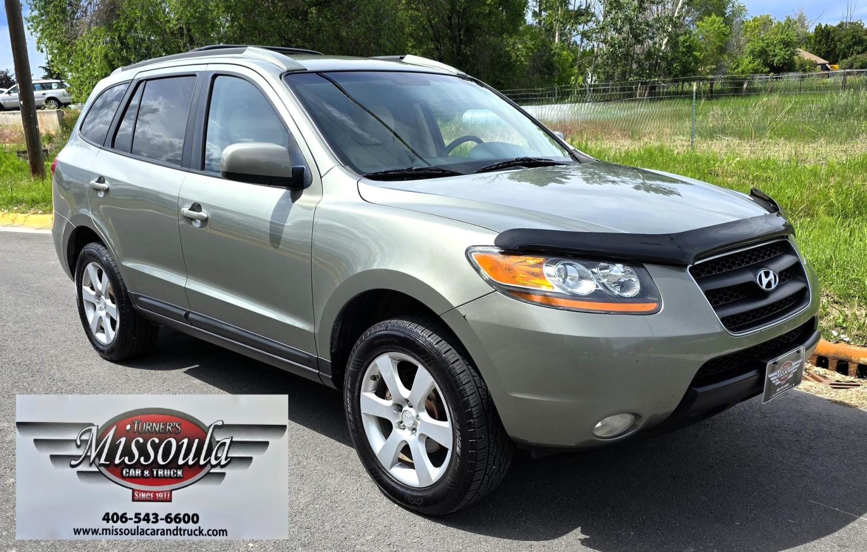 2009 Green /Tan Hyundai Santa Fe LE (5NMSH13E69H) with an 3.3L V6 DOHC 24V engine, 5-Speed Automatic transmission, located at 450 N Russell, Missoula, MT, 59801, (406) 543-6600, 46.874496, -114.017433 - Clean FWD SUV. 3.3L V6 Engine. Automatic Transmission. Air Cruise Tilt. Power Windows and Locks. 2 Owner with a Clean Title and Carfax. - Photo#1