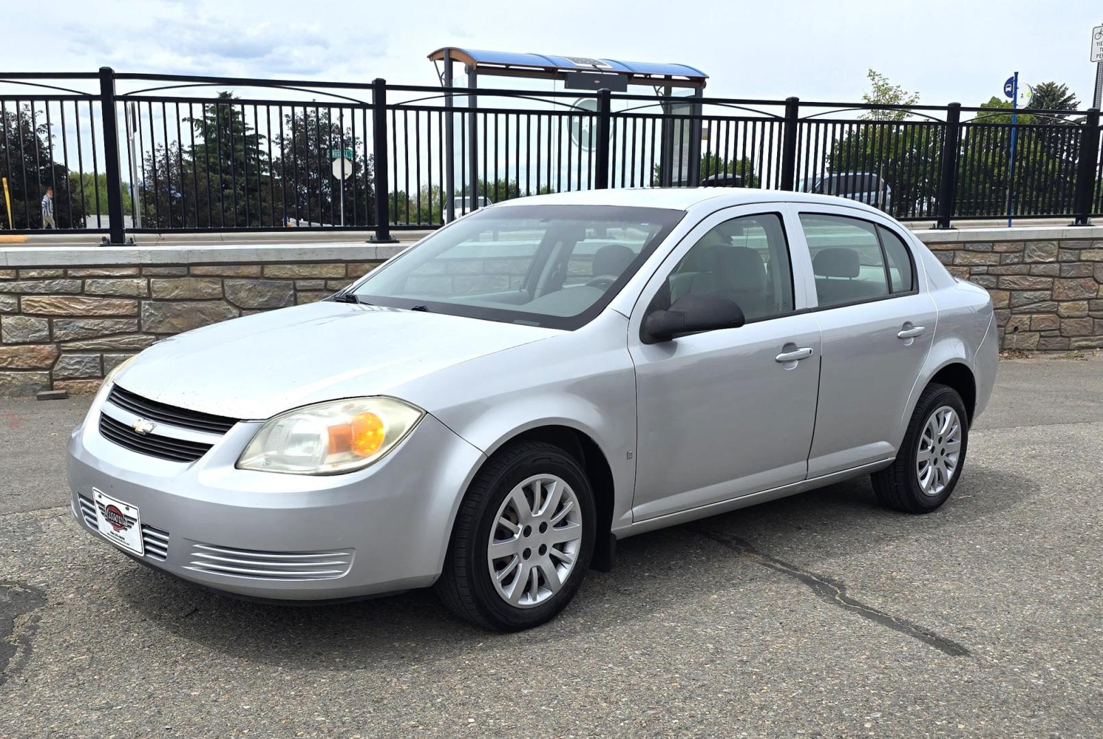 2007 Silver /Gray Chevrolet Cobalt LS Sedan (1G1AK55F577) with an 2.2L L4 DOHC 16V engine, Automatic transmission, located at 450 N Russell, Missoula, MT, 59801, (406) 543-6600, 46.874496, -114.017433 - Great Running Economy Sedan at a reasonable price. 2.2L I4 Engine. Automatic Transmission. Air Conditioning. Tilt Steering. Like New Toyo Tires. Does have a dent in the right front. Has a Branded Title because of a Mileage Discrepancy. - Photo#0