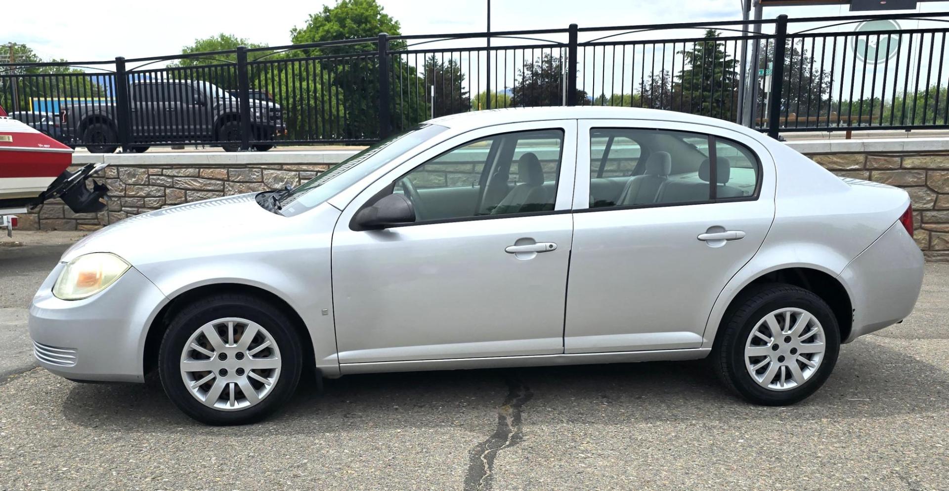 2007 Silver /Gray Chevrolet Cobalt LS Sedan (1G1AK55F577) with an 2.2L L4 DOHC 16V engine, Automatic transmission, located at 450 N Russell, Missoula, MT, 59801, (406) 543-6600, 46.874496, -114.017433 - Great Running Economy Sedan at a reasonable price. 2.2L I4 Engine. Automatic Transmission. Air Conditioning. Tilt Steering. Like New Toyo Tires. Does have a dent in the right front. Has a Branded Title because of a Mileage Discrepancy. - Photo#4