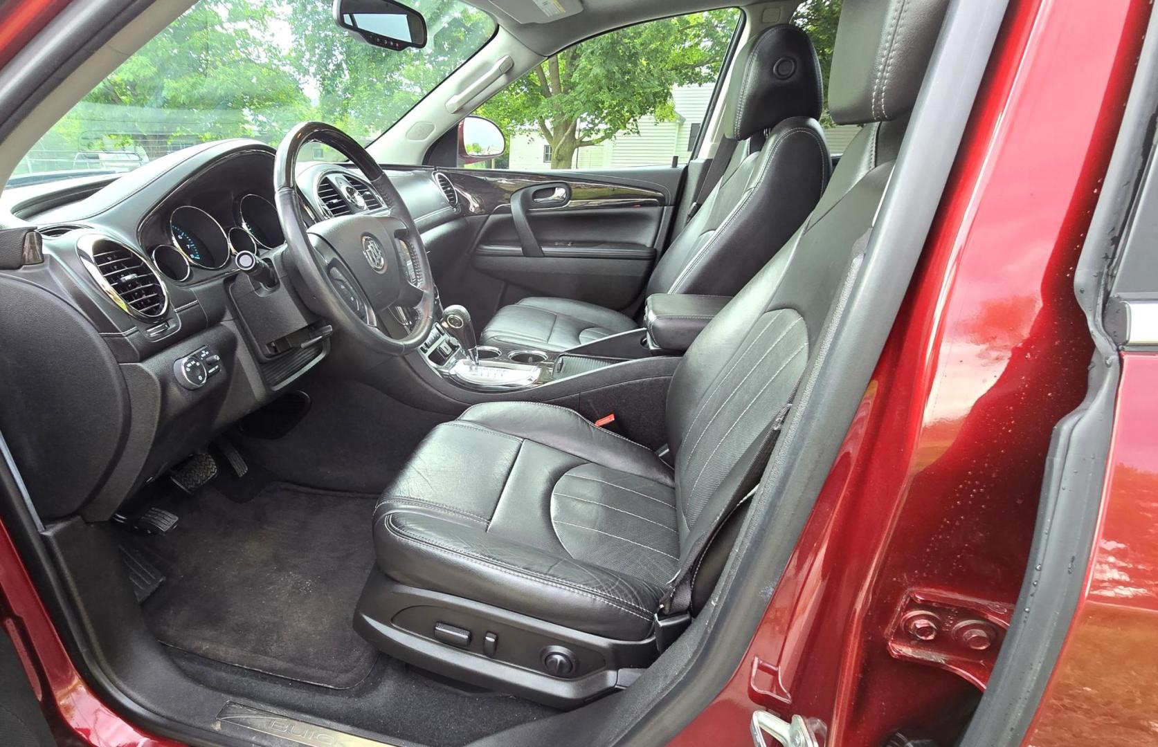 2016 Red /Black Buick Enclave Leather AWD (5GAKVBKD2GJ) with an 3.6L V6 DOHC 24V engine, 6-Speed Automatic Overdrive transmission, located at 450 N Russell, Missoula, MT, 59801, (406) 543-6600, 46.874496, -114.017433 - Beautiful Local Consignment. AWD SUV. Zippy 3.6L V6 Engine. 6 Speed Automatic Transmission. 3rd Row Seating. Two Sunroofs. Leather Seats. Power Front Seats. Heated Seats. Touch Screen. Blueooth Audio and Phone. AM FM SAT CD Player. Backup Camera. Air. Cruise. Tilt. Michelin Tires. Remote Start. - Photo#15