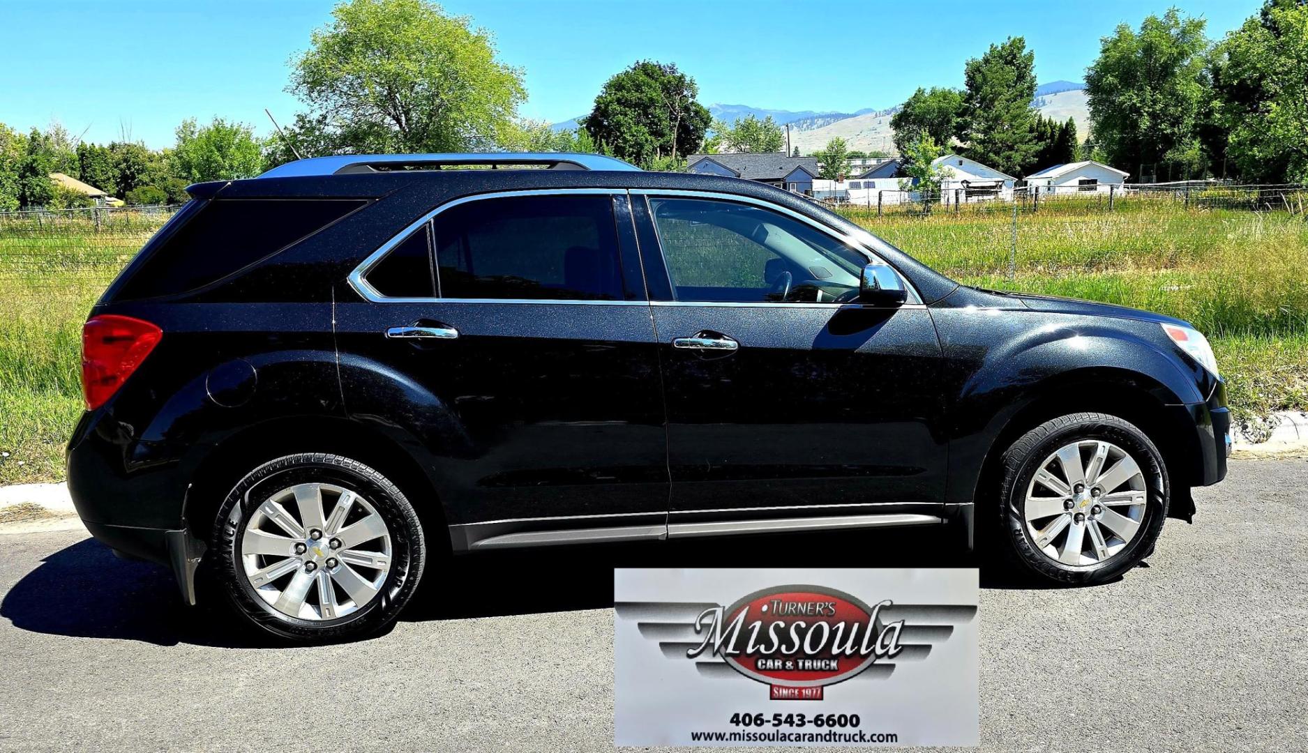 2011 Black /Gray Chevrolet Equinox LTZ AWD (2CNFLGECXB6) with an 2.4L L4 DOHC 16V engine, 6-Speed Automatic transmission, located at 450 N Russell, Missoula, MT, 59801, (406) 543-6600, 46.874496, -114.017433 - AWD SUV. 2.4L I4 Engine. Automatic Transmission. Power Sunroof. Heated Seats. Memory Front Seats,Power Drivers Seat. Air. Cruise. Tilt. Power Windows and Locks. AM FM XM CD Player. Pioneer Sound. Power Lift Gate. We Finance through local Credit Unions. We do NOT offer In House (Buy Here Pay Here) - Photo#2