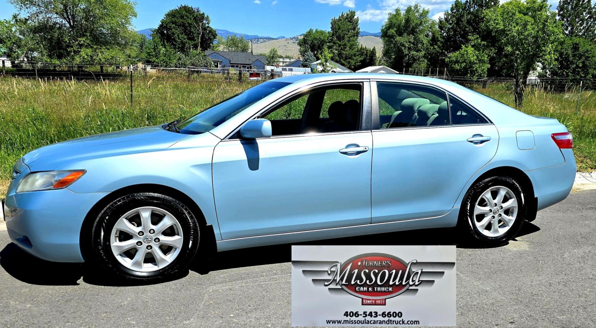 2007 Blue /Gray Toyota Camry LE 5-Spd AT (4T1BE46K27U) with an 2.4L L4 DOHC 16V engine, 5-Speed Automatic Overdrive transmission, located at 450 N Russell, Missoula, MT, 59801, (406) 543-6600, 46.874496, -114.017433 - Clean Camry in good condition. 2.4L I4 Engine. 5 Speed Automatic Transmission. Air. Cruise. Tilt. Power Windows and Locks. AM FM CD Player. We Finance through local Credit Unions. We do NOT offer In House (Buy Here Pay Here) Financing. - Photo#2