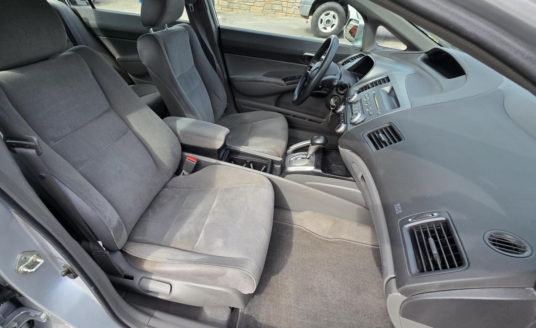 2008 Silver /Gray Honda Civic LX Sedan AT (2HGFA16558H) with an 1.8L L4 SOHC 16V engine, 5-Speed Automatic Overdrive transmission, located at 450 N Russell, Missoula, MT, 59801, (406) 543-6600, 46.874496, -114.017433 - Photo#17
