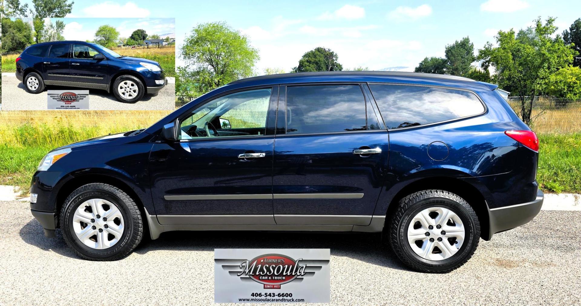 2010 Blue /Gray Chevrolet Traverse LS AWD (1GNLVEED2AJ) with an 3.6L V6 DOHC 24V engine, 6-Speed Automatic transmission, located at 450 N Russell, Missoula, MT, 59801, (406) 543-6600, 46.874496, -114.017433 - Clean 2 Owner AWD SUV with under 100K Miles. 3.6L V6 Engine. Power Drivers Seat. 3rd Row Seating. Air. Cruise. Tilt. Power Windows and Locks. AM FM CD Player. Bluetooth Audio and Phone. Clean Title and Carfax. - Photo#5