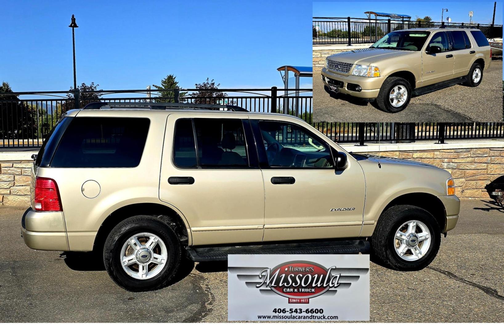 2004 Gold /Gray Ford Explorer XLT 4.0L 4WD (1FMZU73K44Z) with an 4.0L V6 SOHC 12V FFV engine, 5-Speed Automatic Overdrive transmission, located at 450 N Russell, Missoula, MT, 59801, (406) 543-6600, 46.874496, -114.017433 - Photo#0
