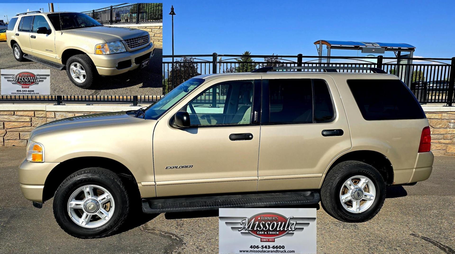 2004 Gold /Gray Ford Explorer XLT 4.0L 4WD (1FMZU73K44Z) with an 4.0L V6 SOHC 12V FFV engine, 5-Speed Automatic Overdrive transmission, located at 450 N Russell, Missoula, MT, 59801, (406) 543-6600, 46.874496, -114.017433 - Photo#1