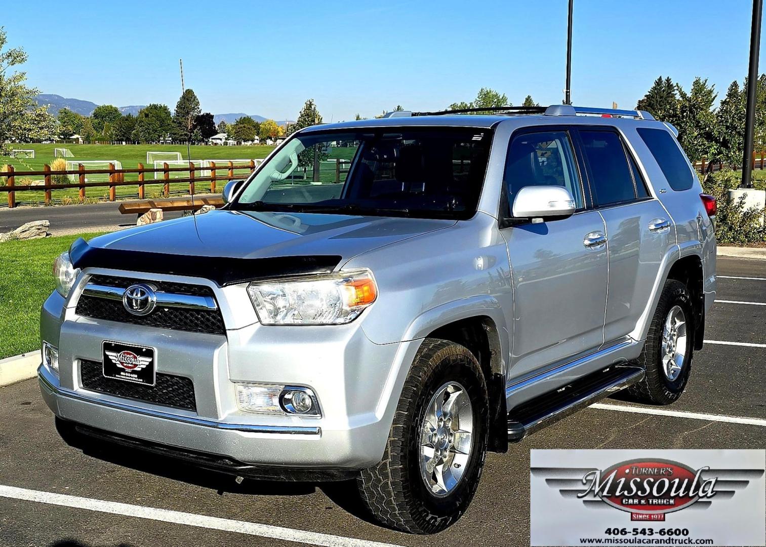 2011 Silver /Black Toyota 4Runner SR5 4WD V6 (JTEBU5JRXB5) with an 4.0L V6 DOHC 24V engine, 5-Speed Automatic transmission, located at 450 N Russell, Missoula, MT, 59801, (406) 543-6600, 46.874496, -114.017433 - Nice 2 Owner 4WD SUV. The Toyota 4Runner is one of the most sought after vehicles on Montana today. Rugged and Comfortable. 4.0L V6 Engine. Automatic Transmission. Leather Interior. Power Heated Front Seats. Power Sunroof. Bluetooth Audio and Phone. AM FM CD Player. Air. Cruise. Tilt. Power Windows - Photo#4